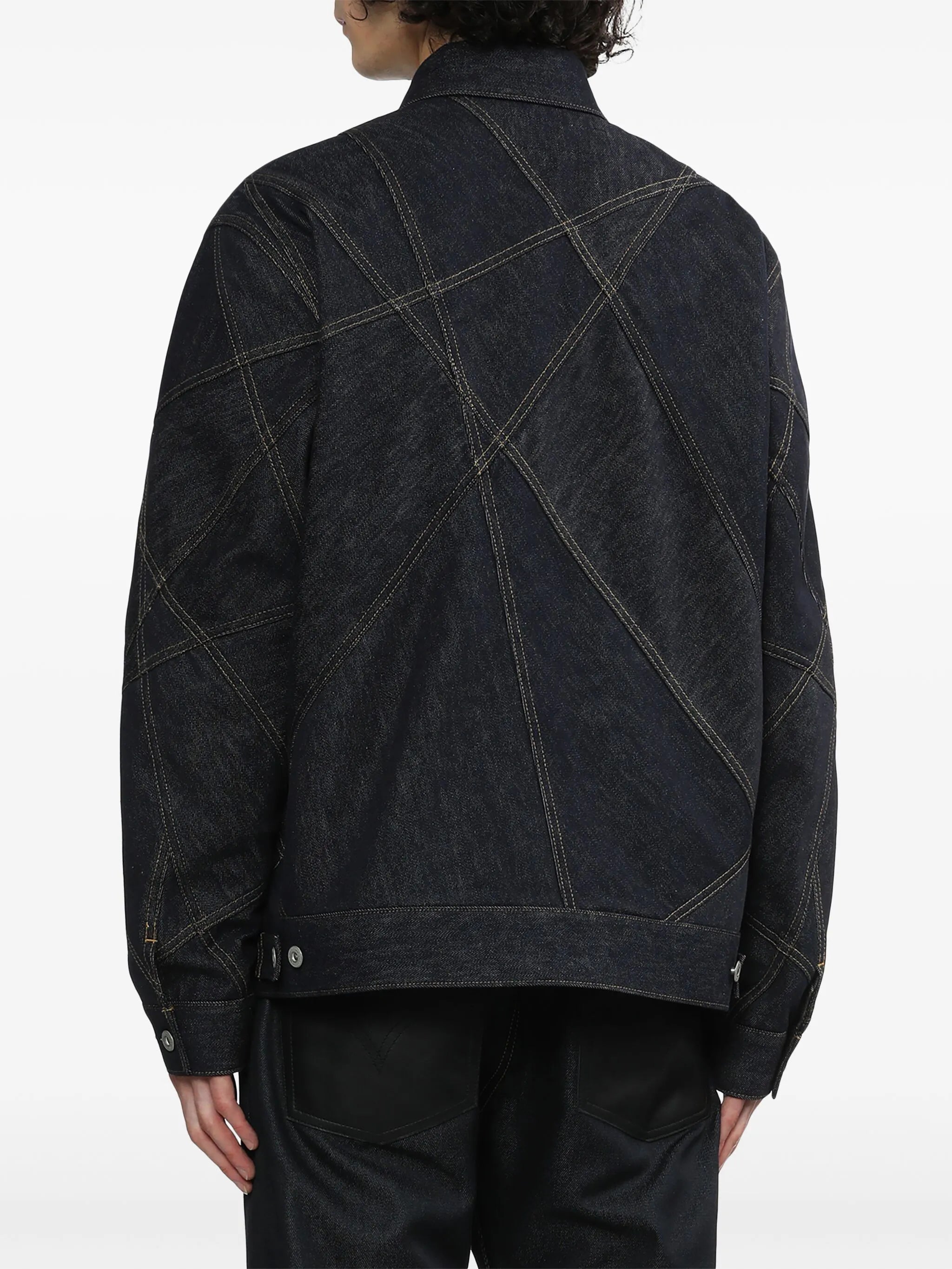 contrast-stitching denim jacket