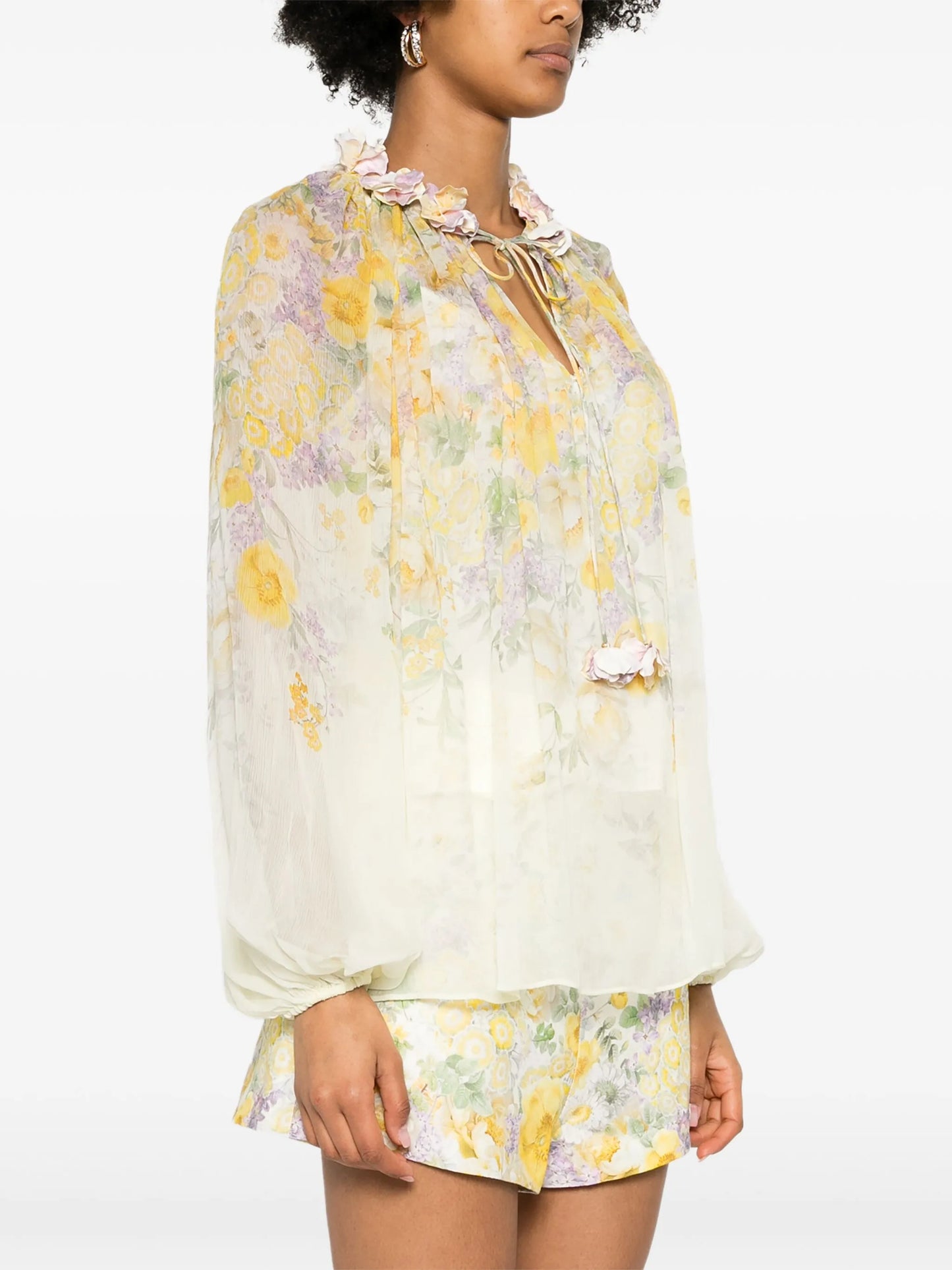 Harmony Billow floral-print blouse
