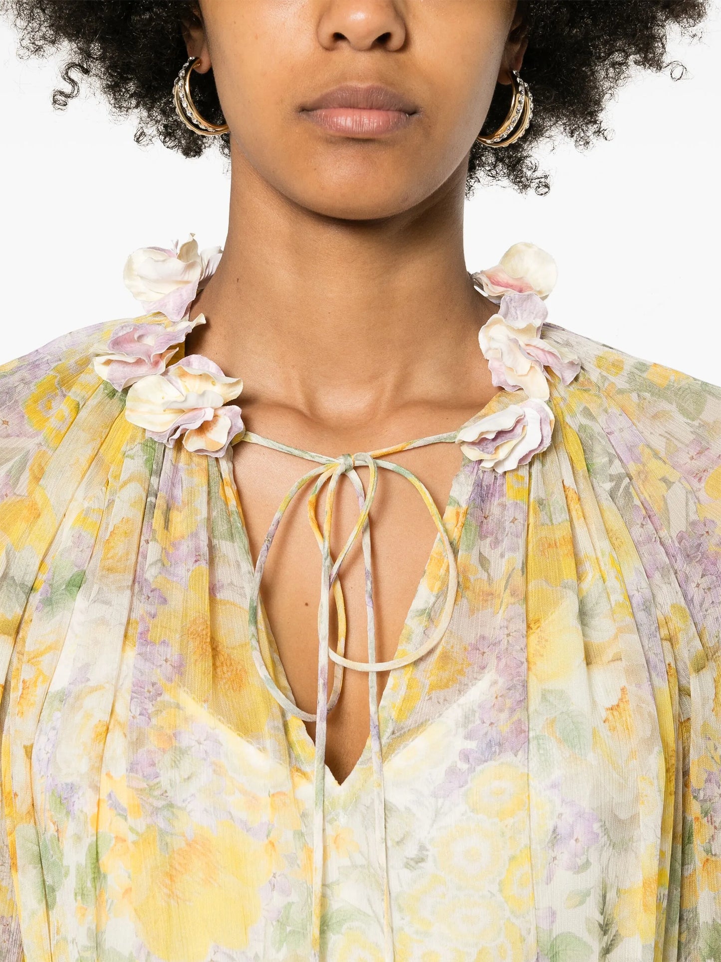 Harmony Billow floral-print blouse