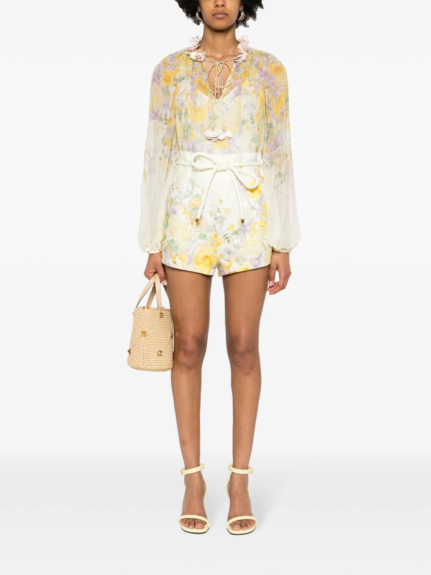Harmony Billow floral-print blouse