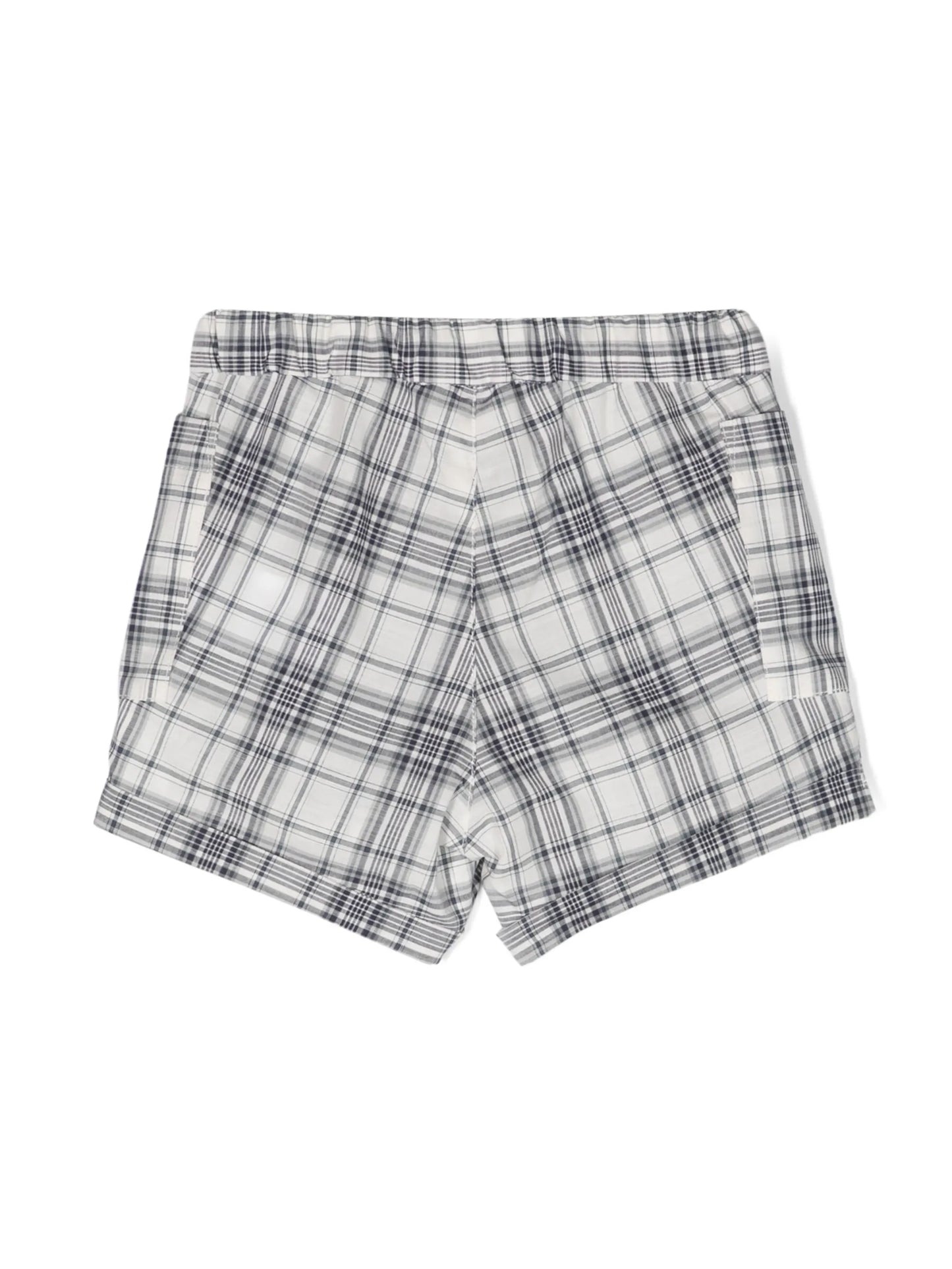 plaid-check cotton shorts