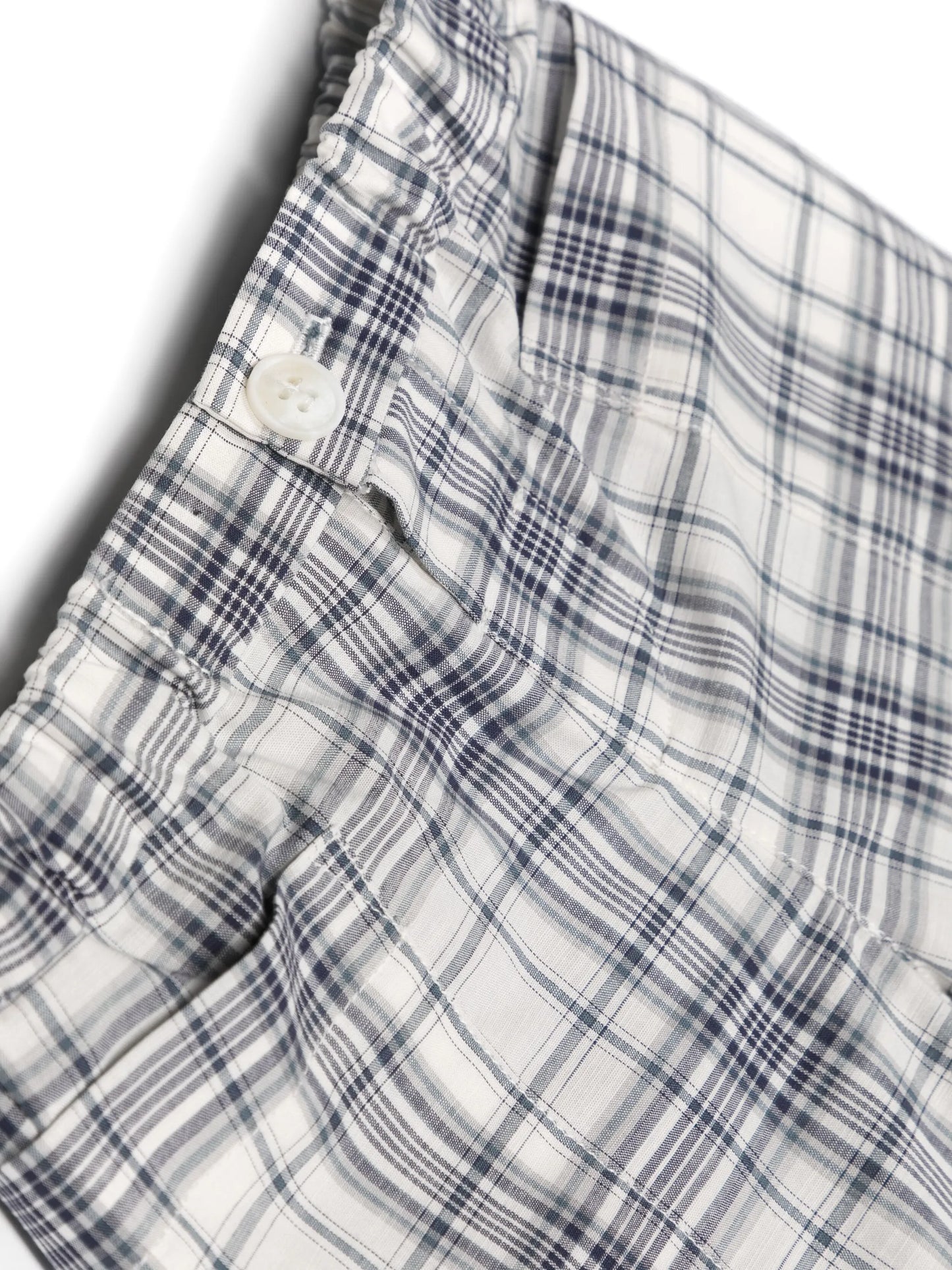 plaid-check cotton shorts