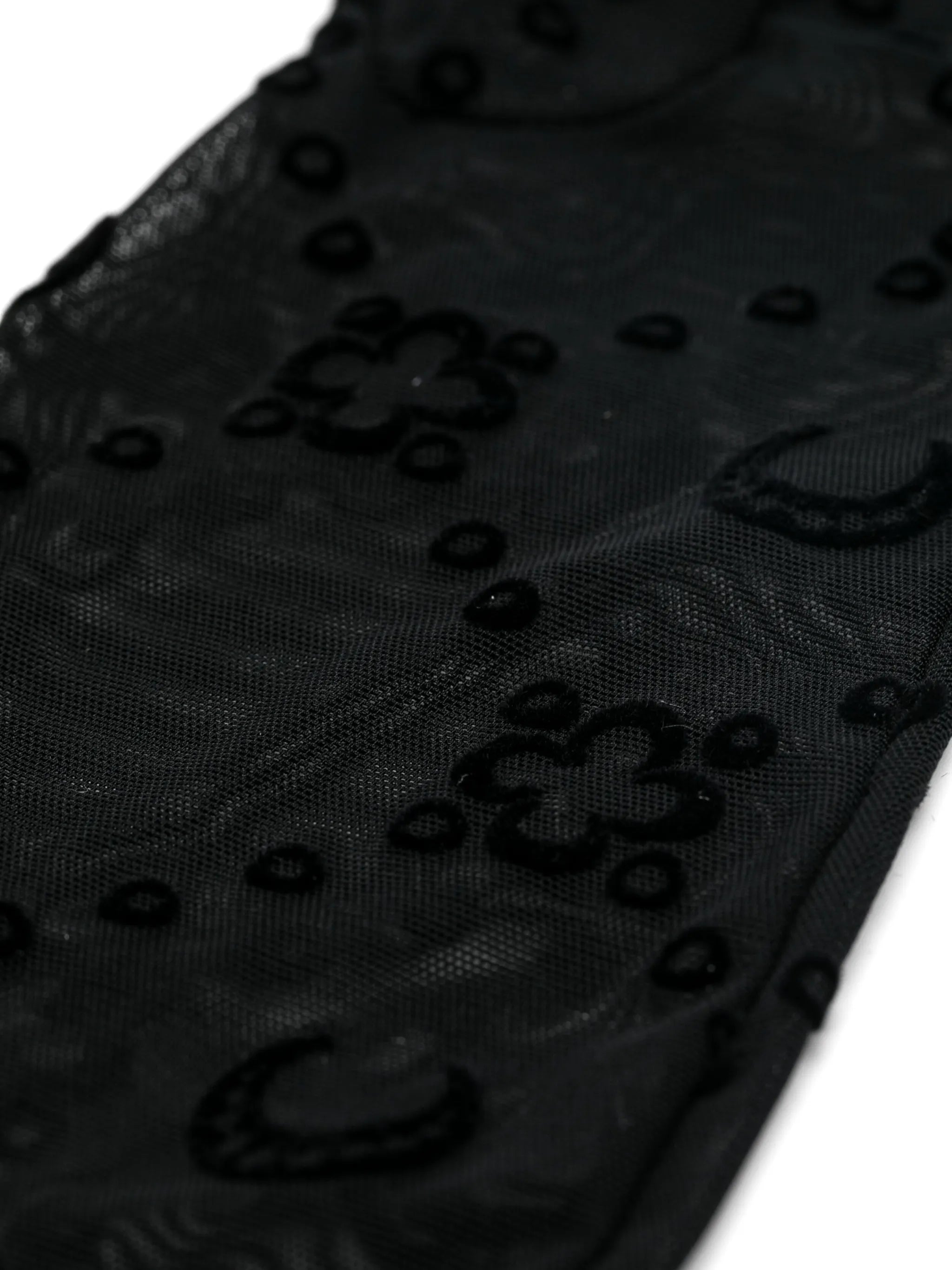 flocked-monogram gloves