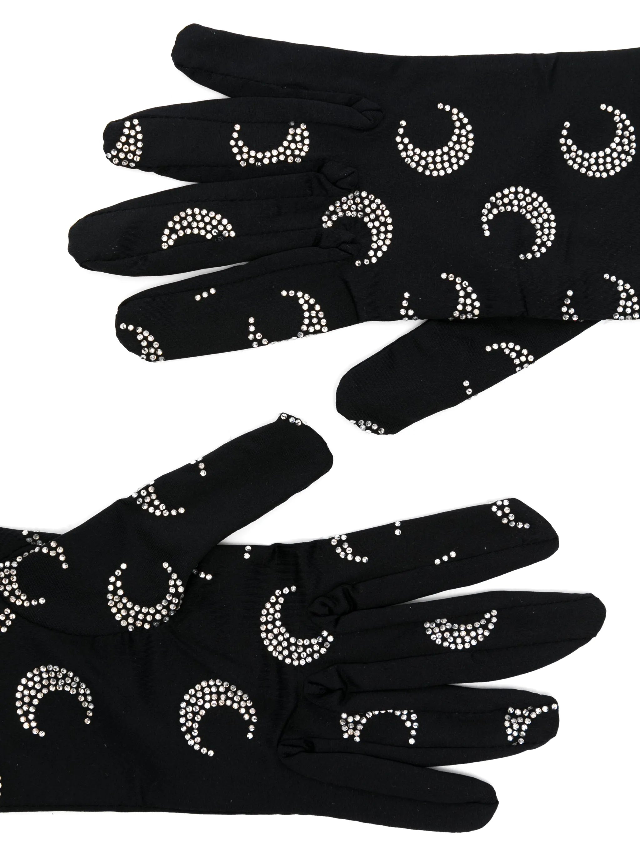 rhinestone-embellished gloves