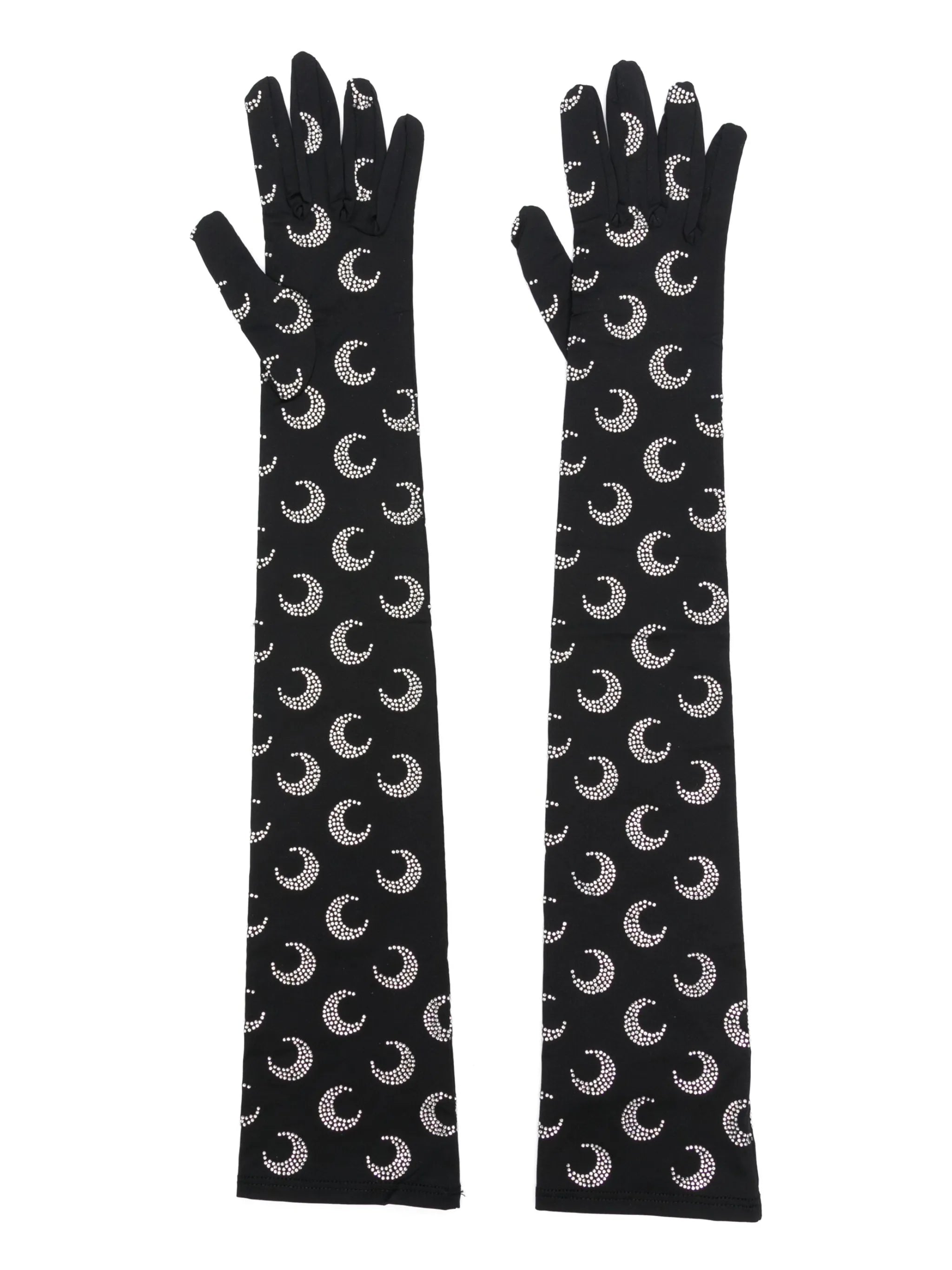 rhinestone-embellished gloves
