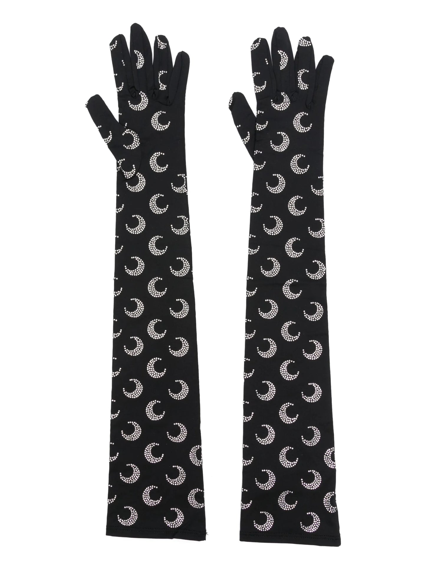 rhinestone-embellished gloves
