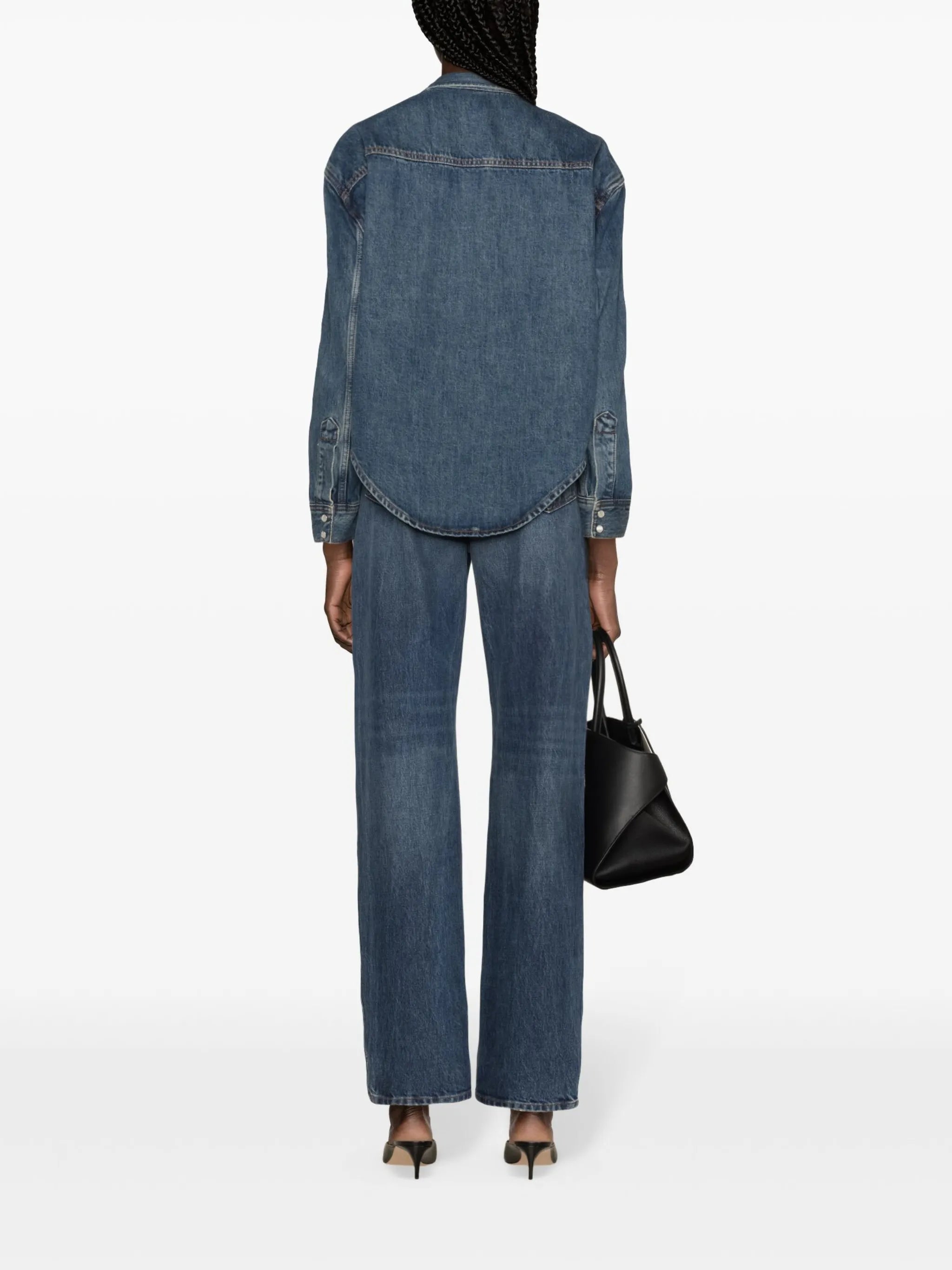 press-stud denim jacket