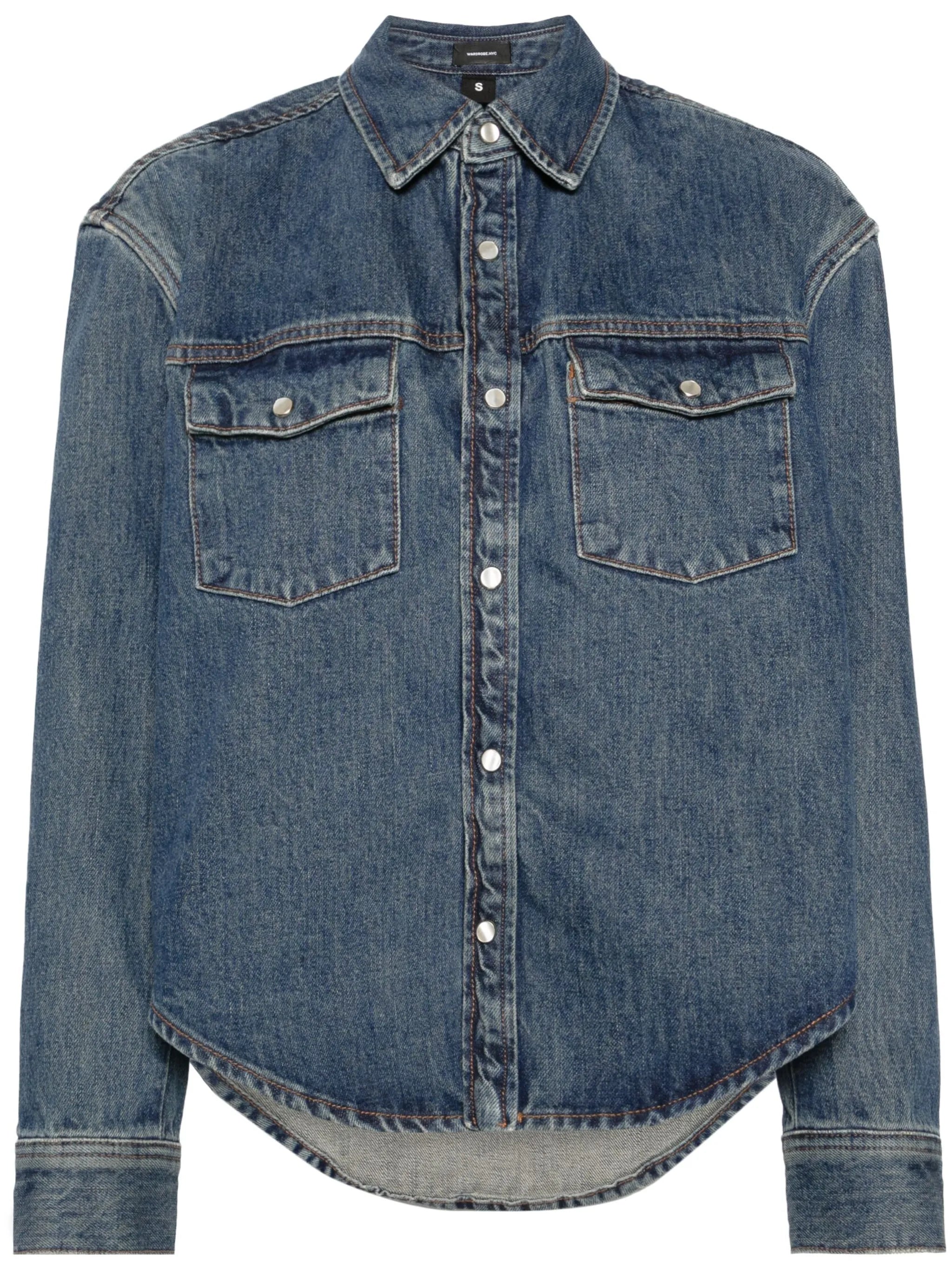 press-stud denim jacket