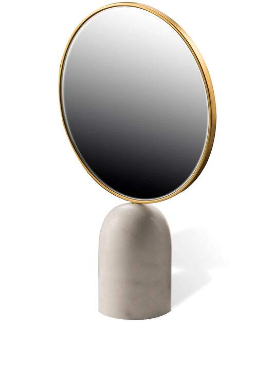 round marble mirror (34cm x 20cm)
