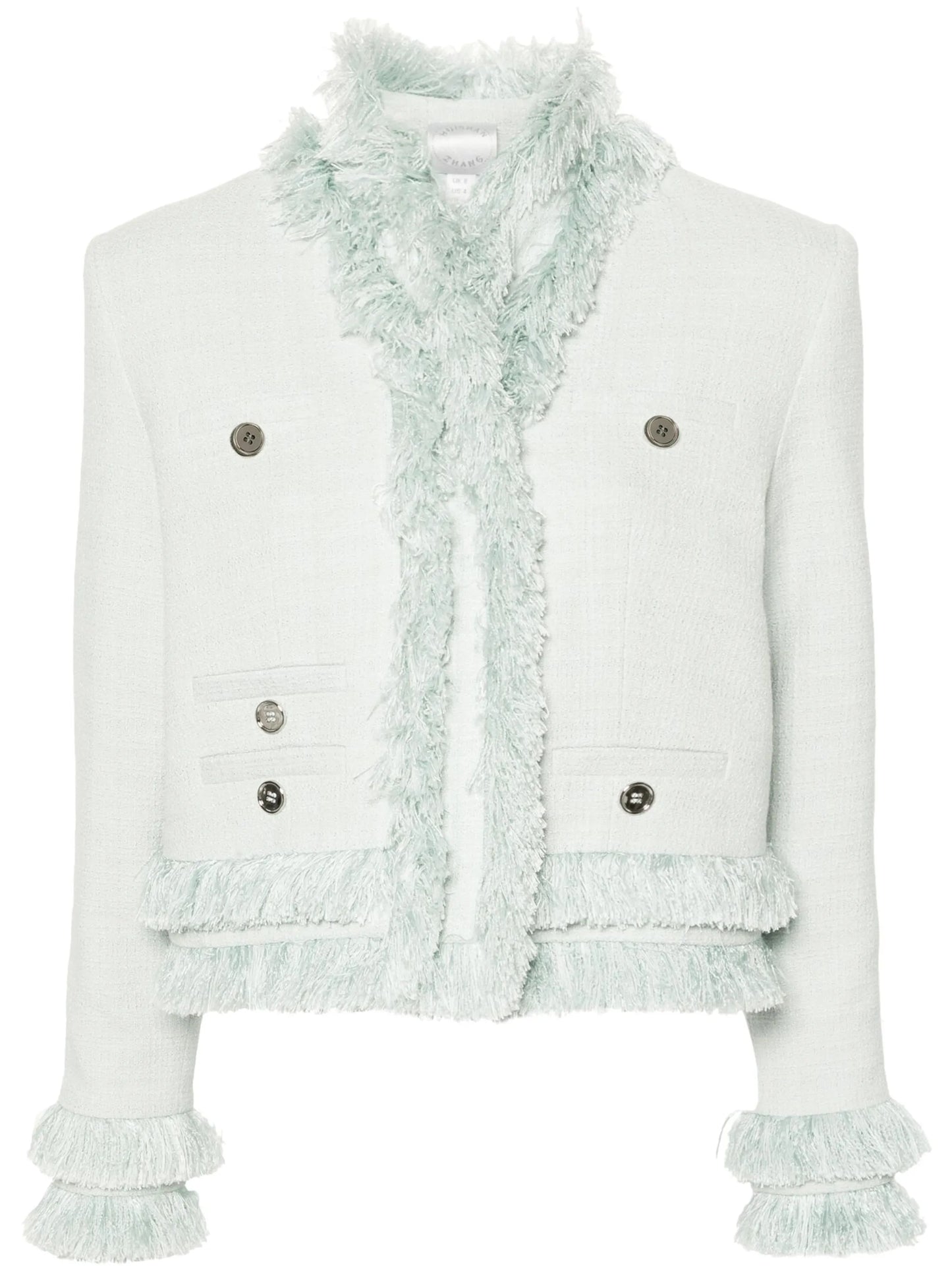 fringed bouclé jacket