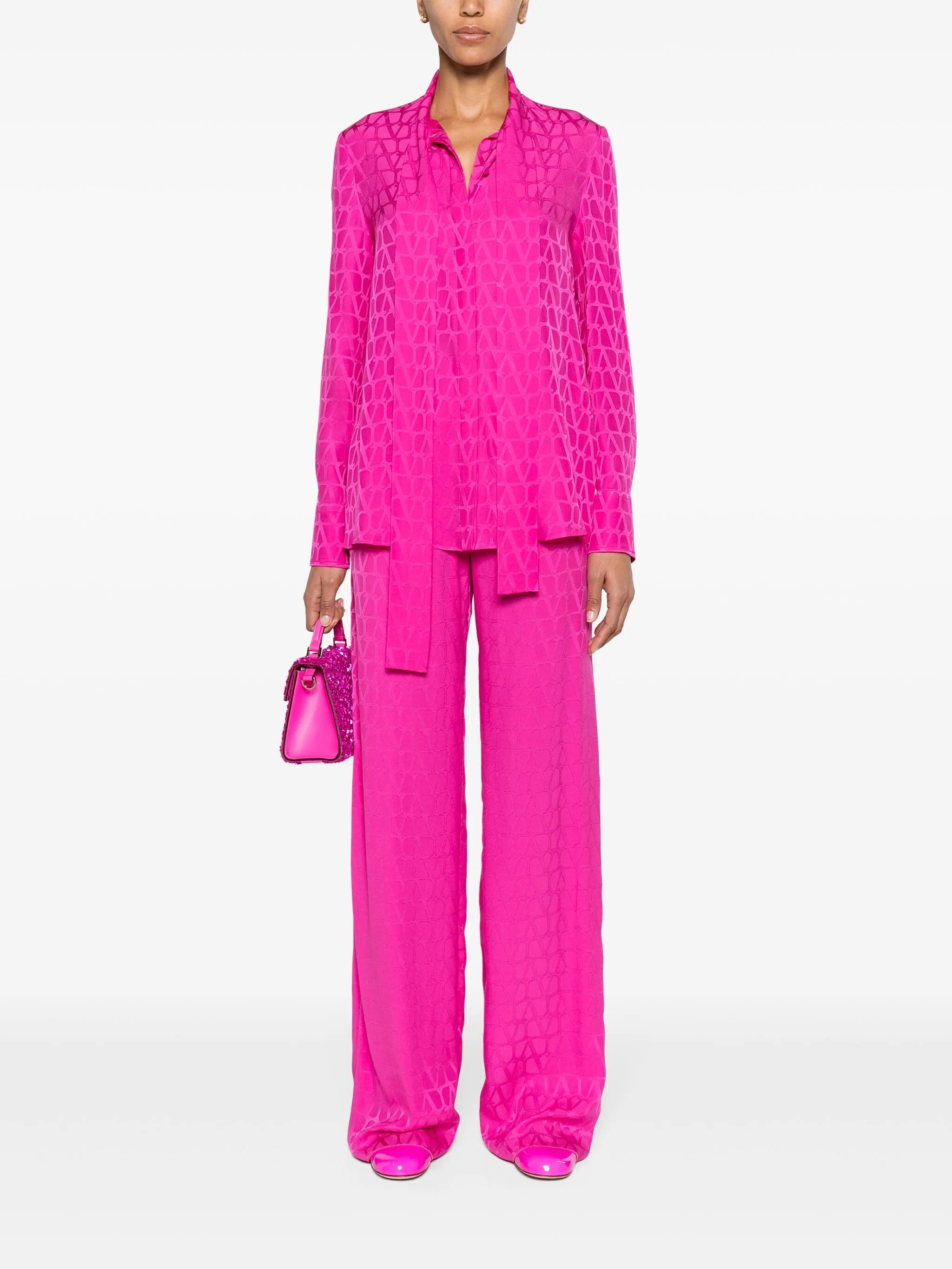 Toile Iconographe silk palazzo trousers