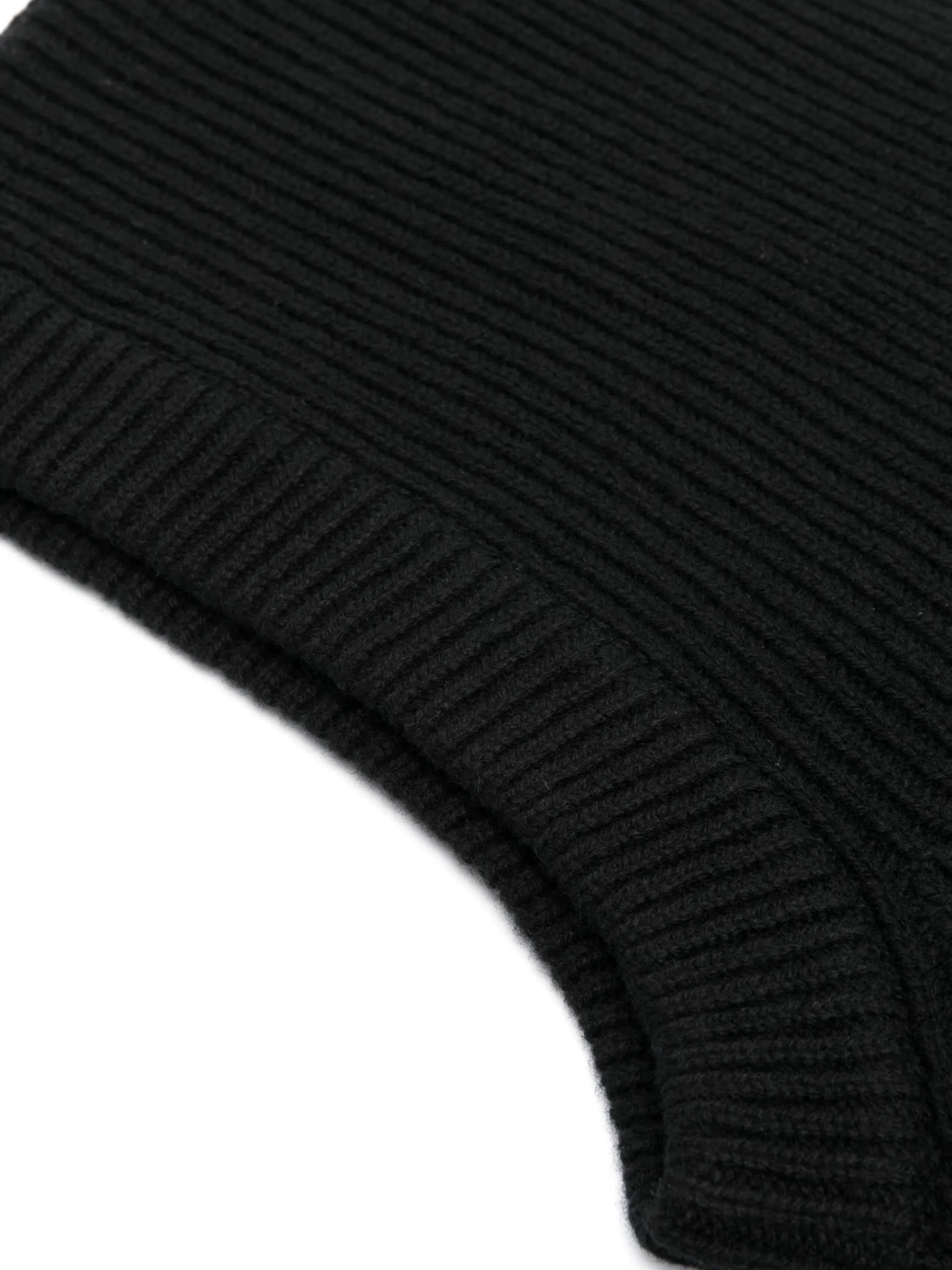 ribbed-knit wool balaclava