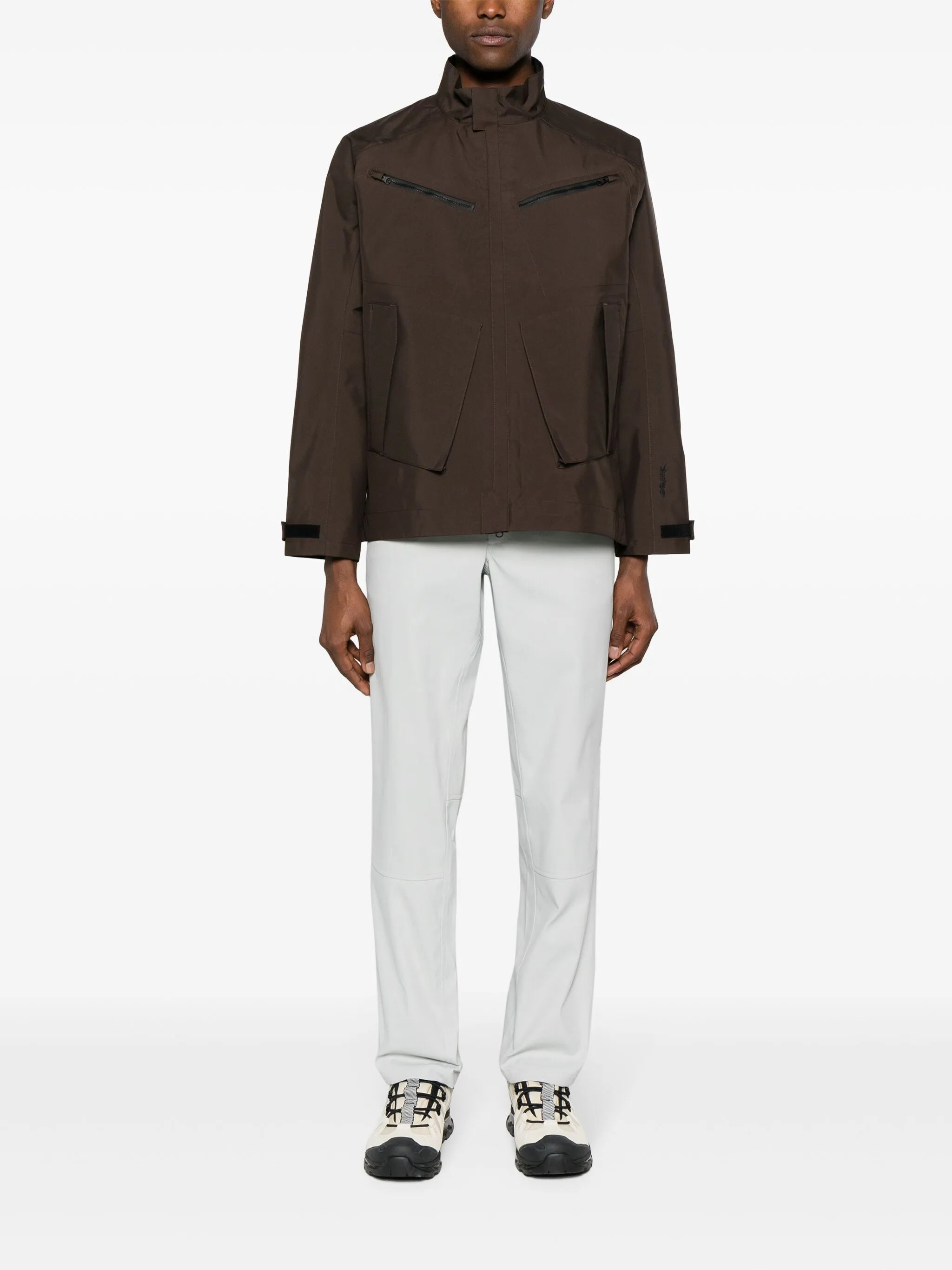 Tech straight-leg trousers