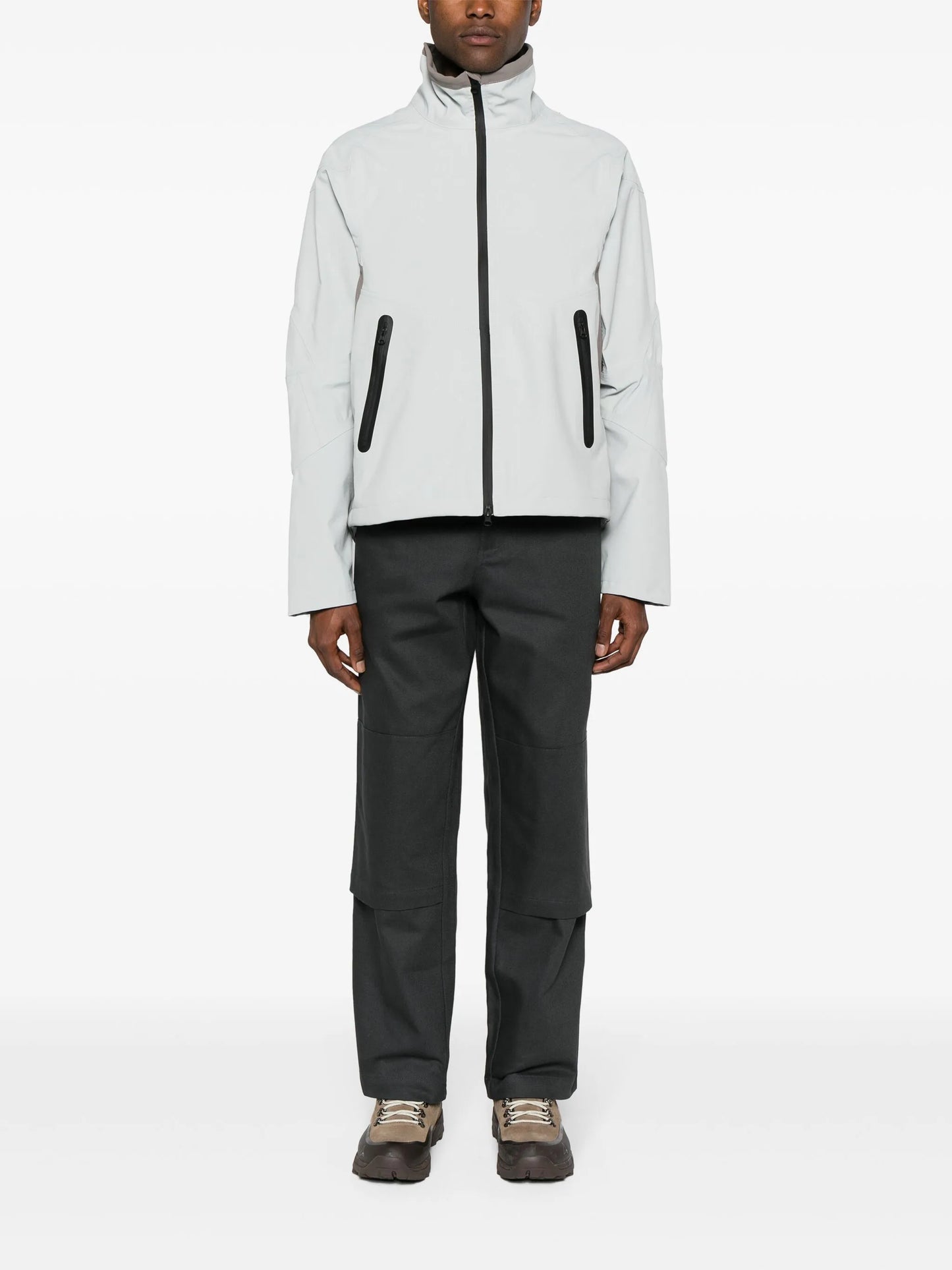 Replicated straight-leg trousers