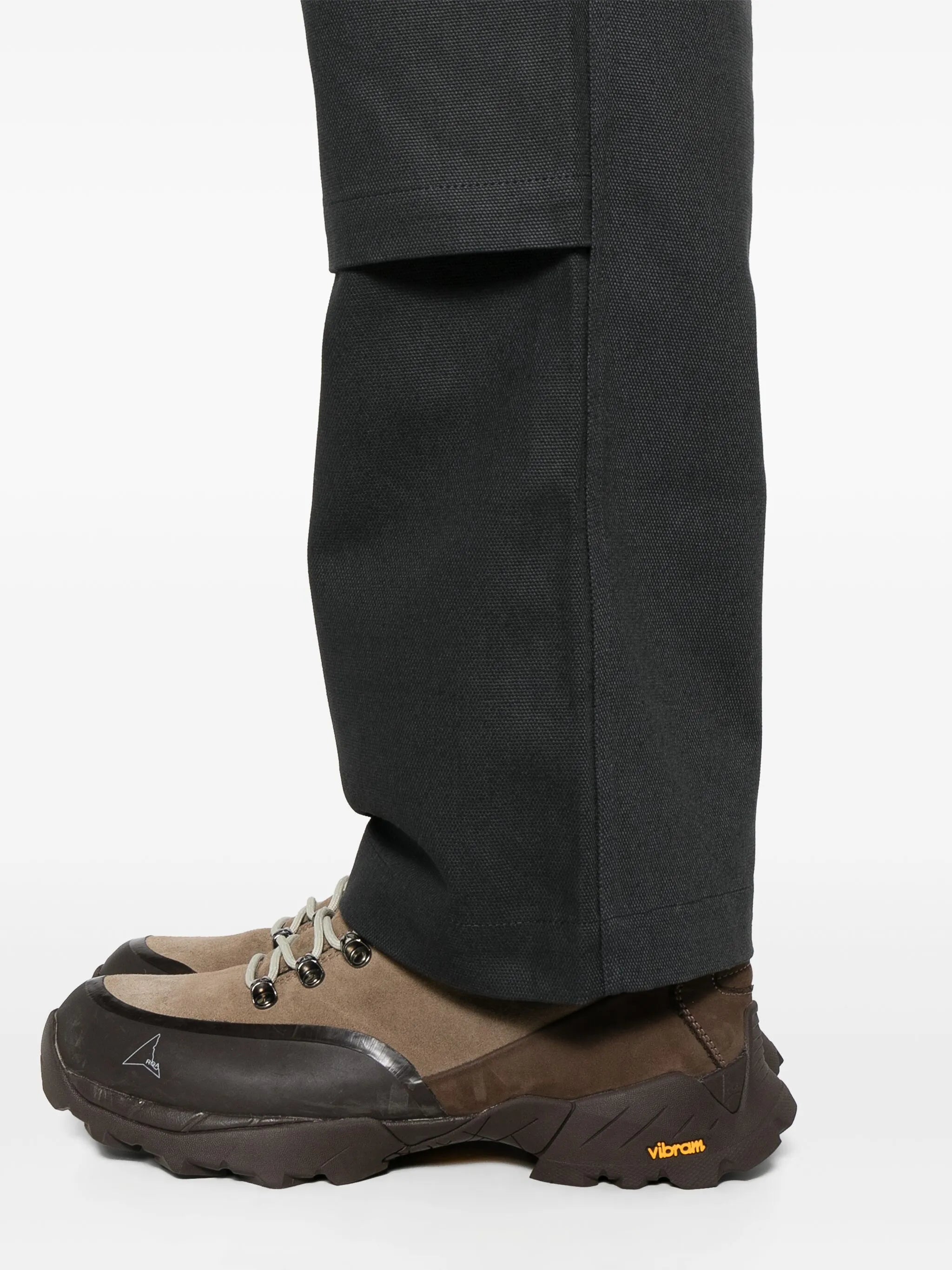 Replicated straight-leg trousers