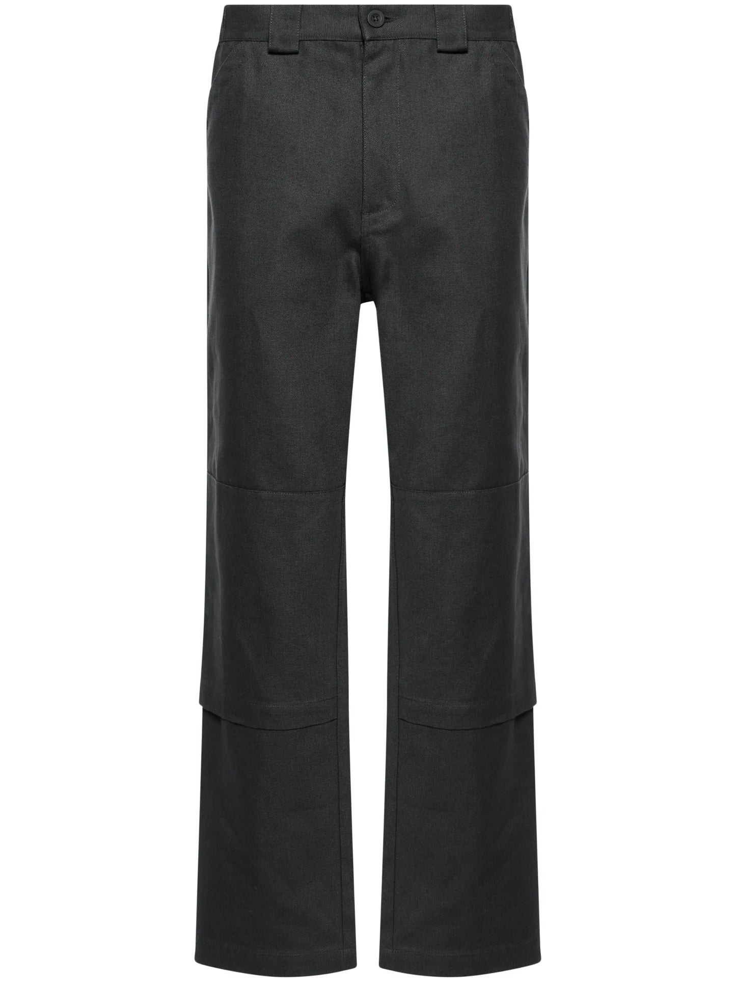 Replicated straight-leg trousers