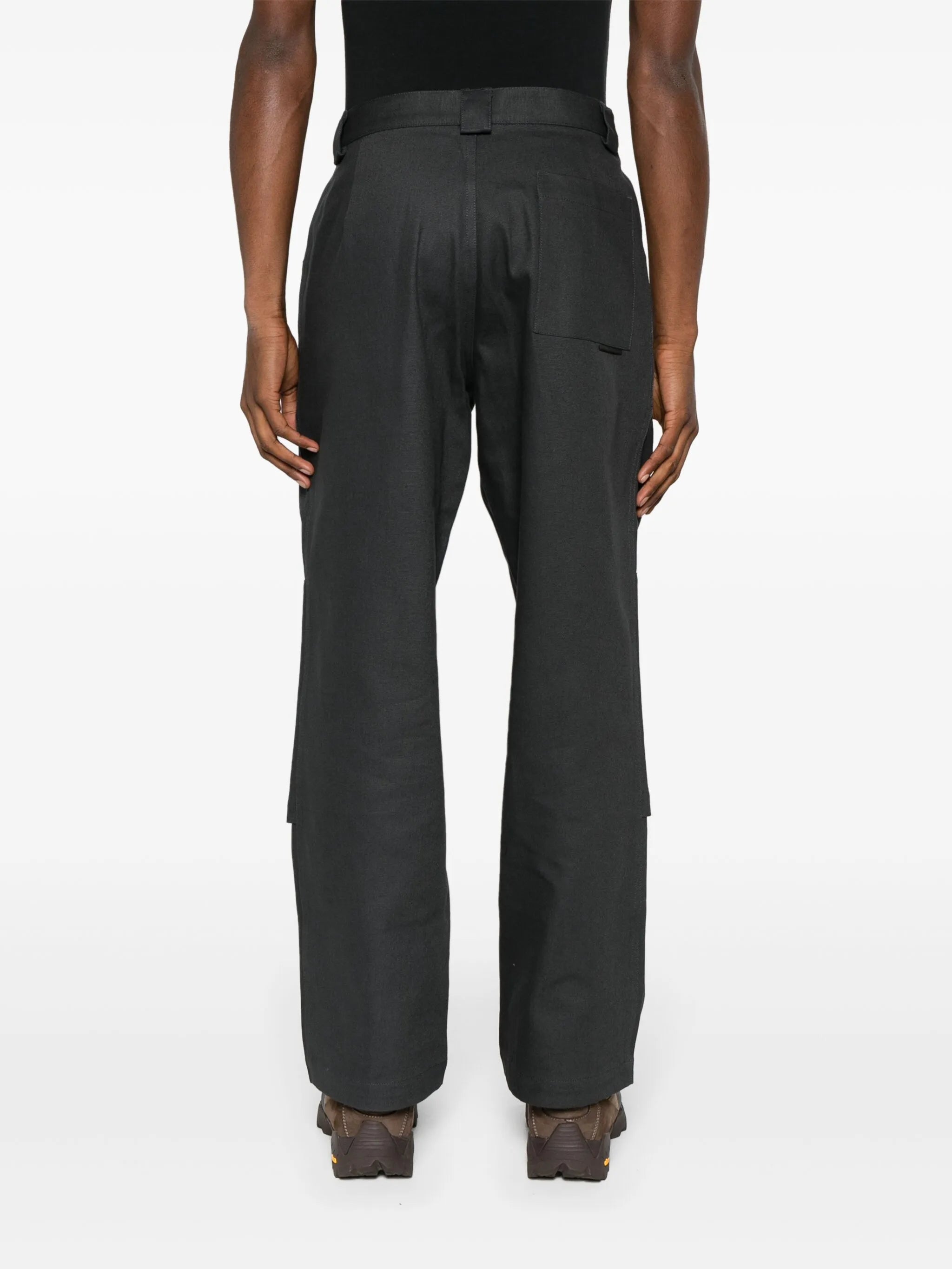 Replicated straight-leg trousers