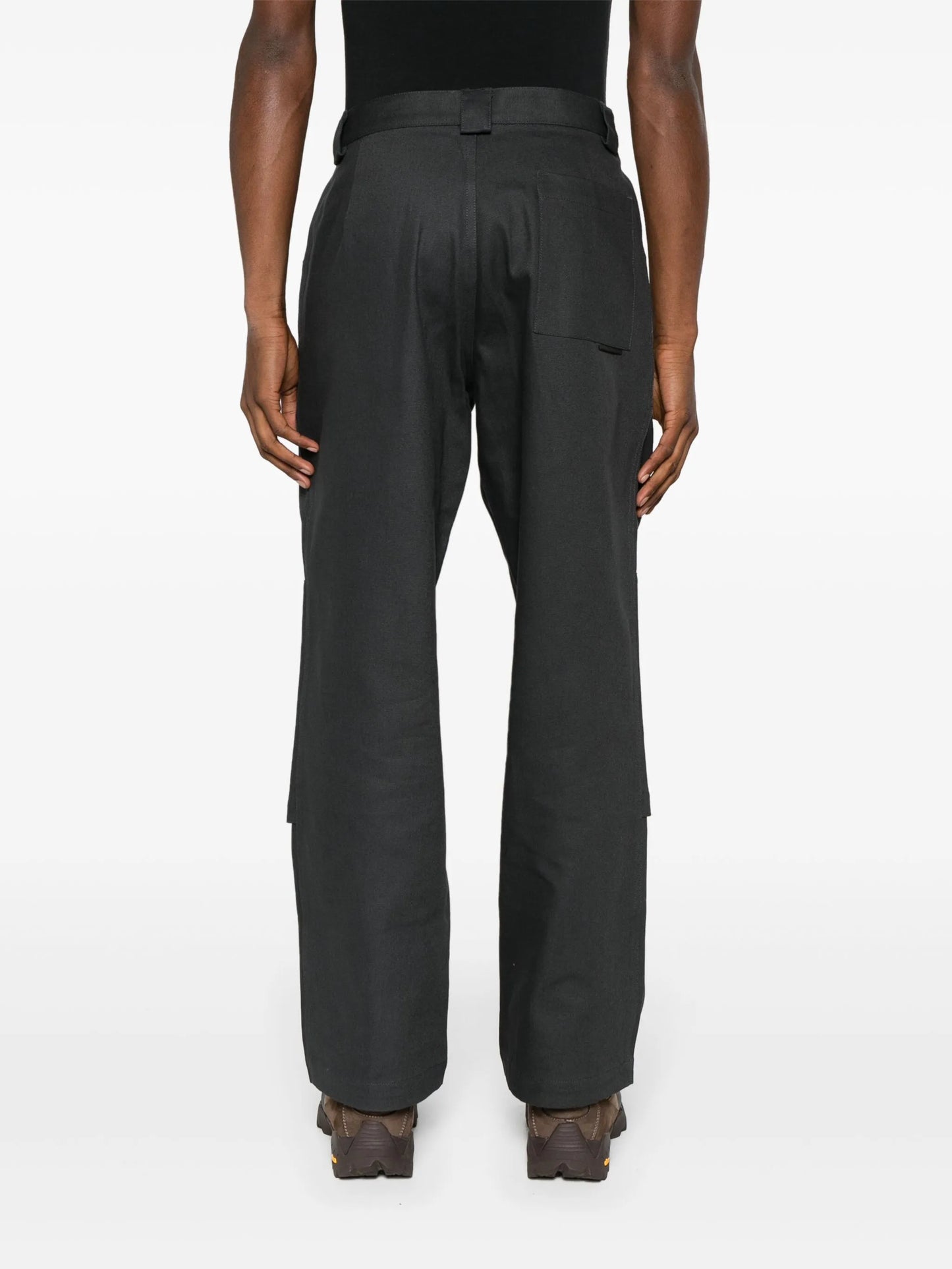 Replicated straight-leg trousers