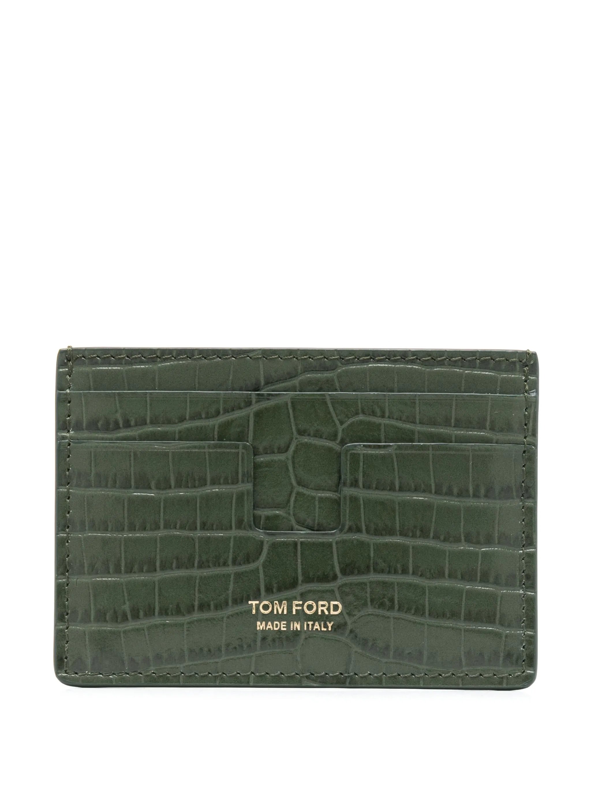 crocodile-embossed card holder
