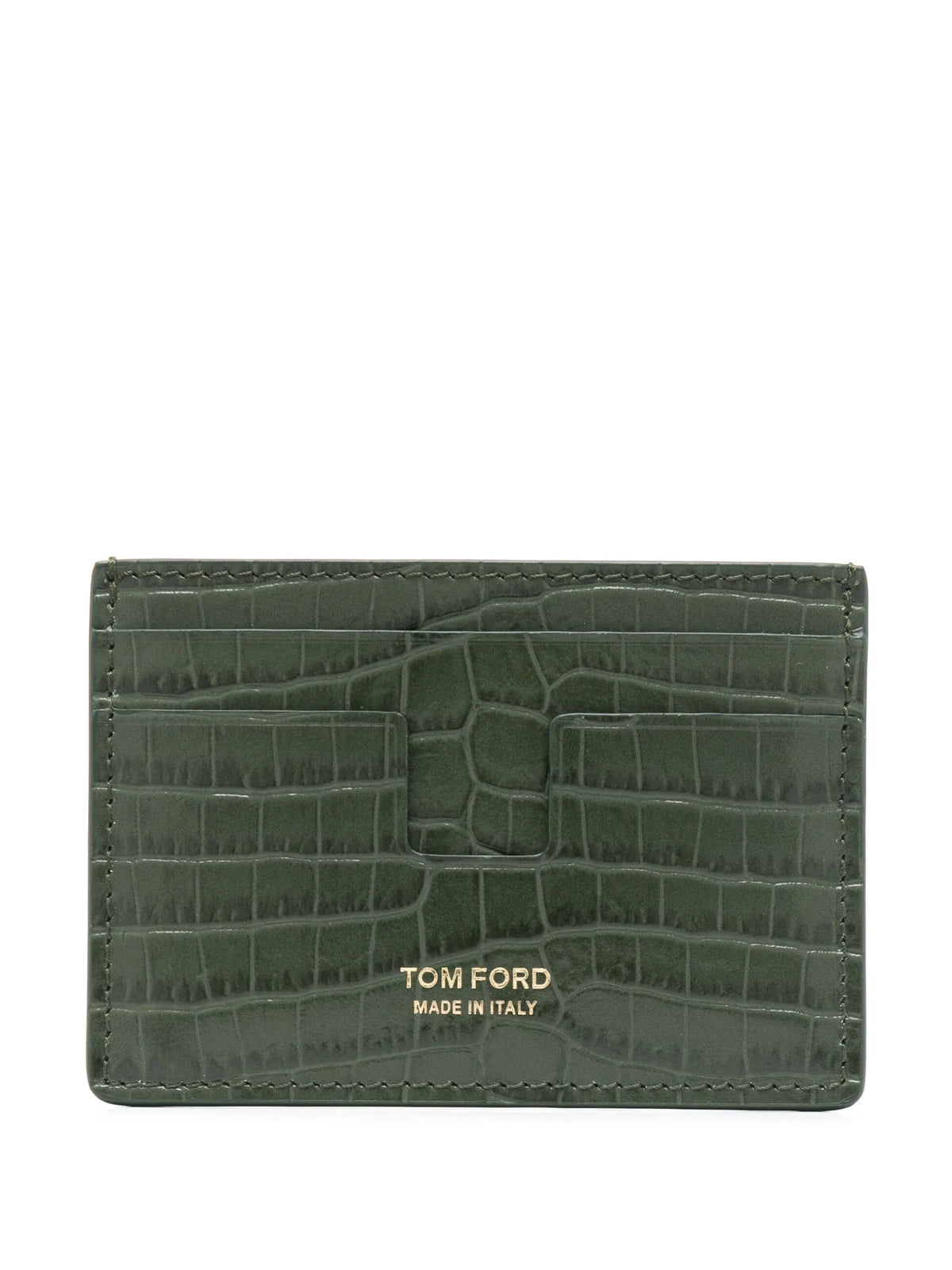 crocodile-embossed card holder