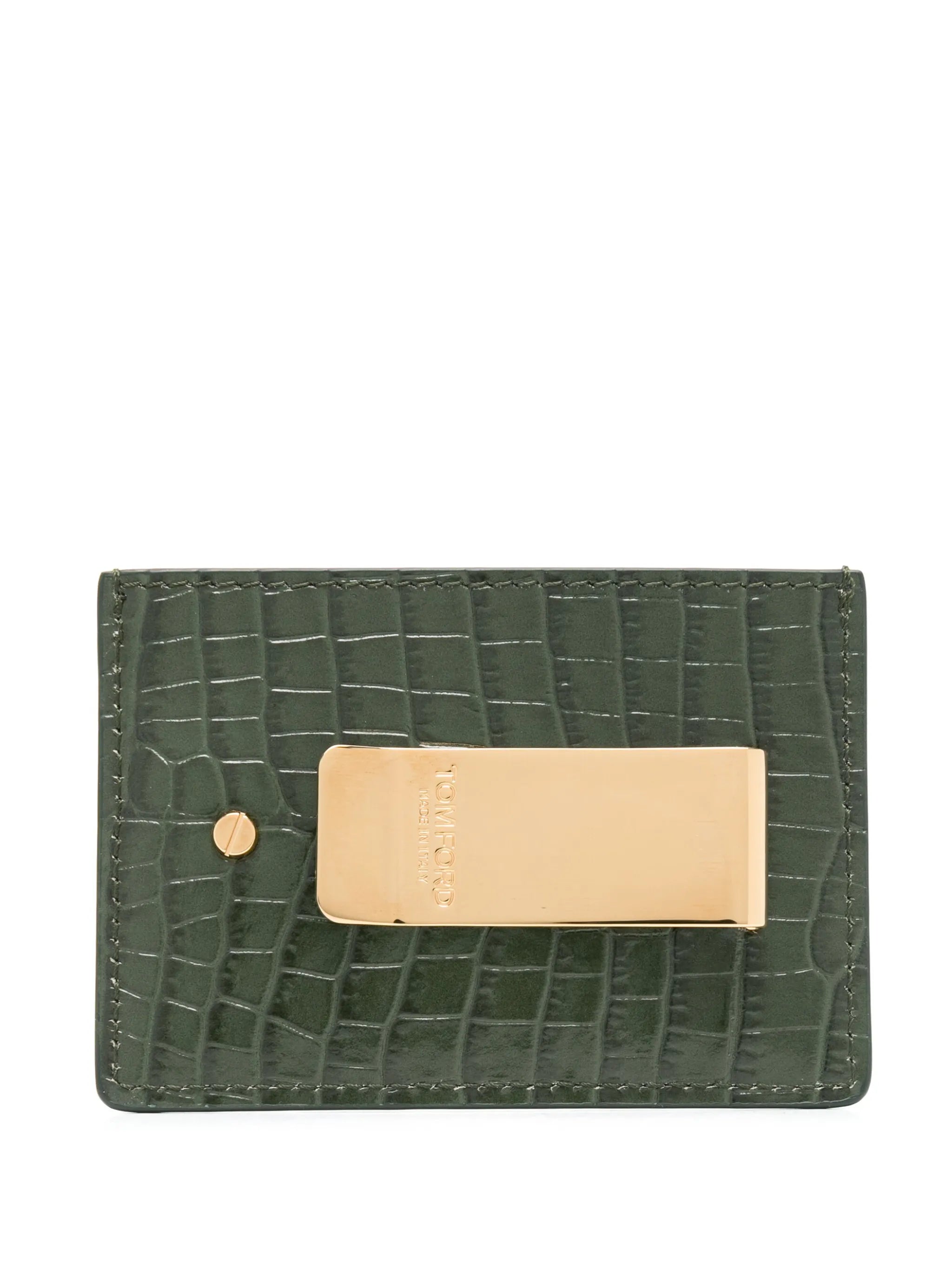 crocodile-embossed card holder