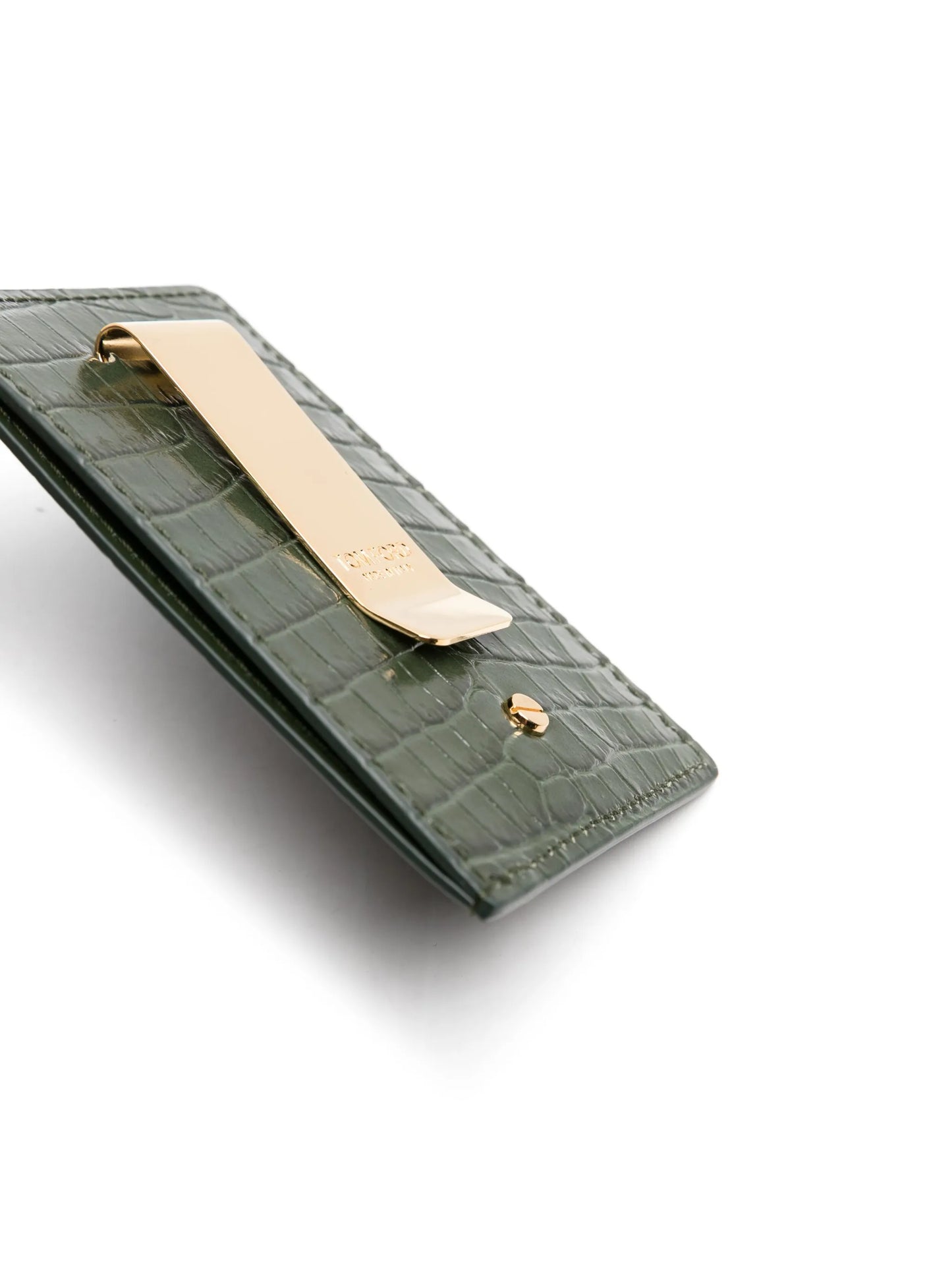 crocodile-embossed card holder