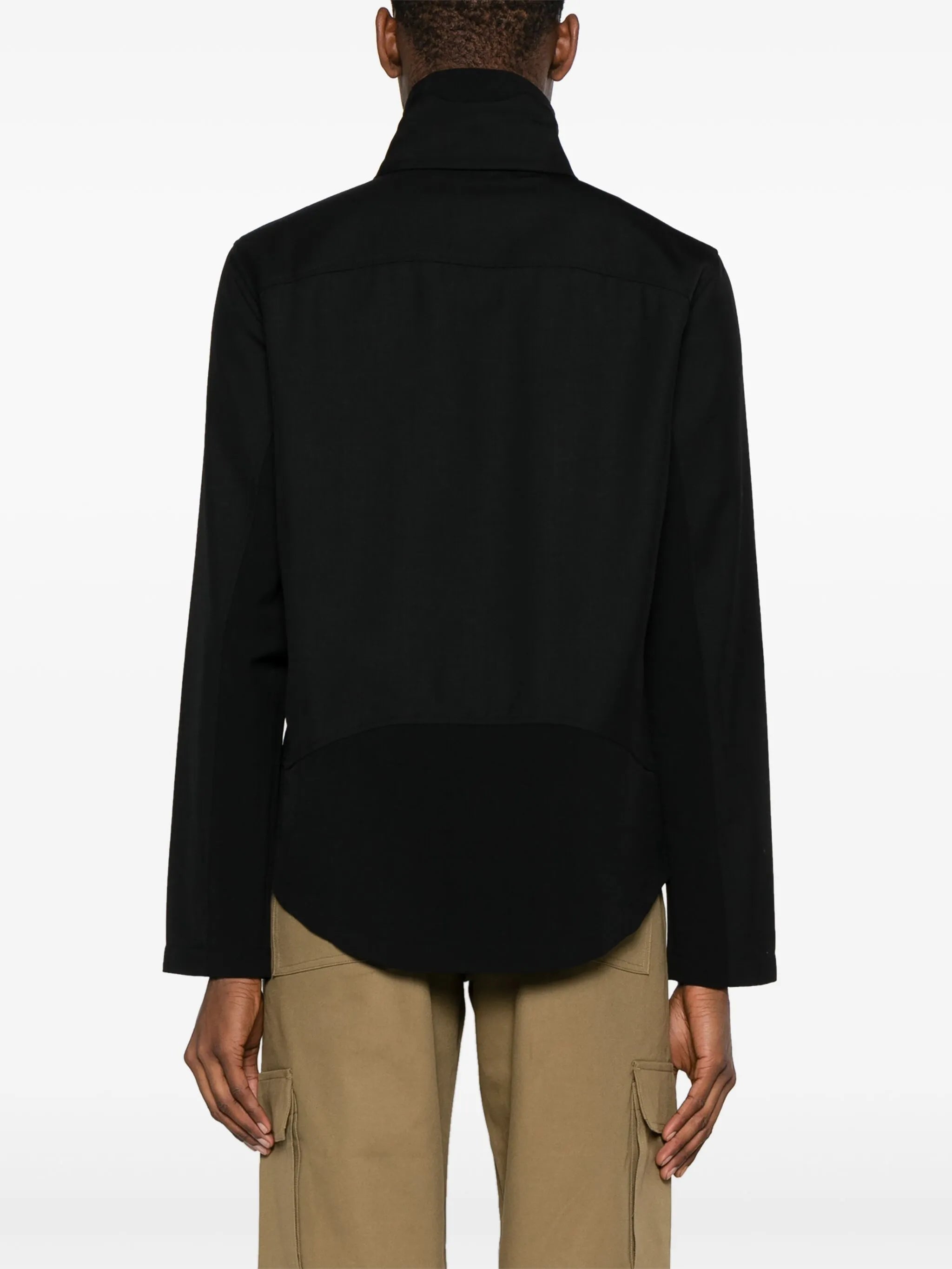 zip-up wool lightweight jacket