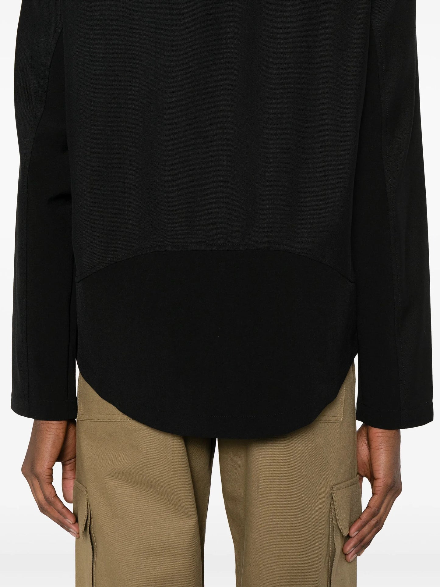zip-up wool lightweight jacket