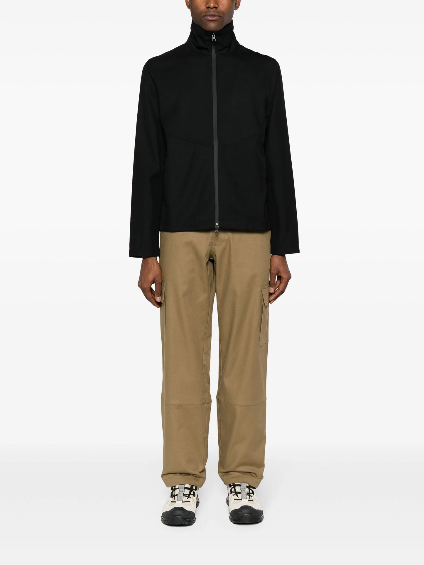 zip-up wool lightweight jacket