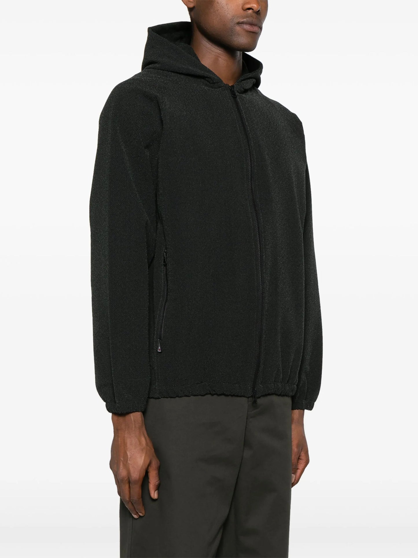IBQ zip-up textured hoodie