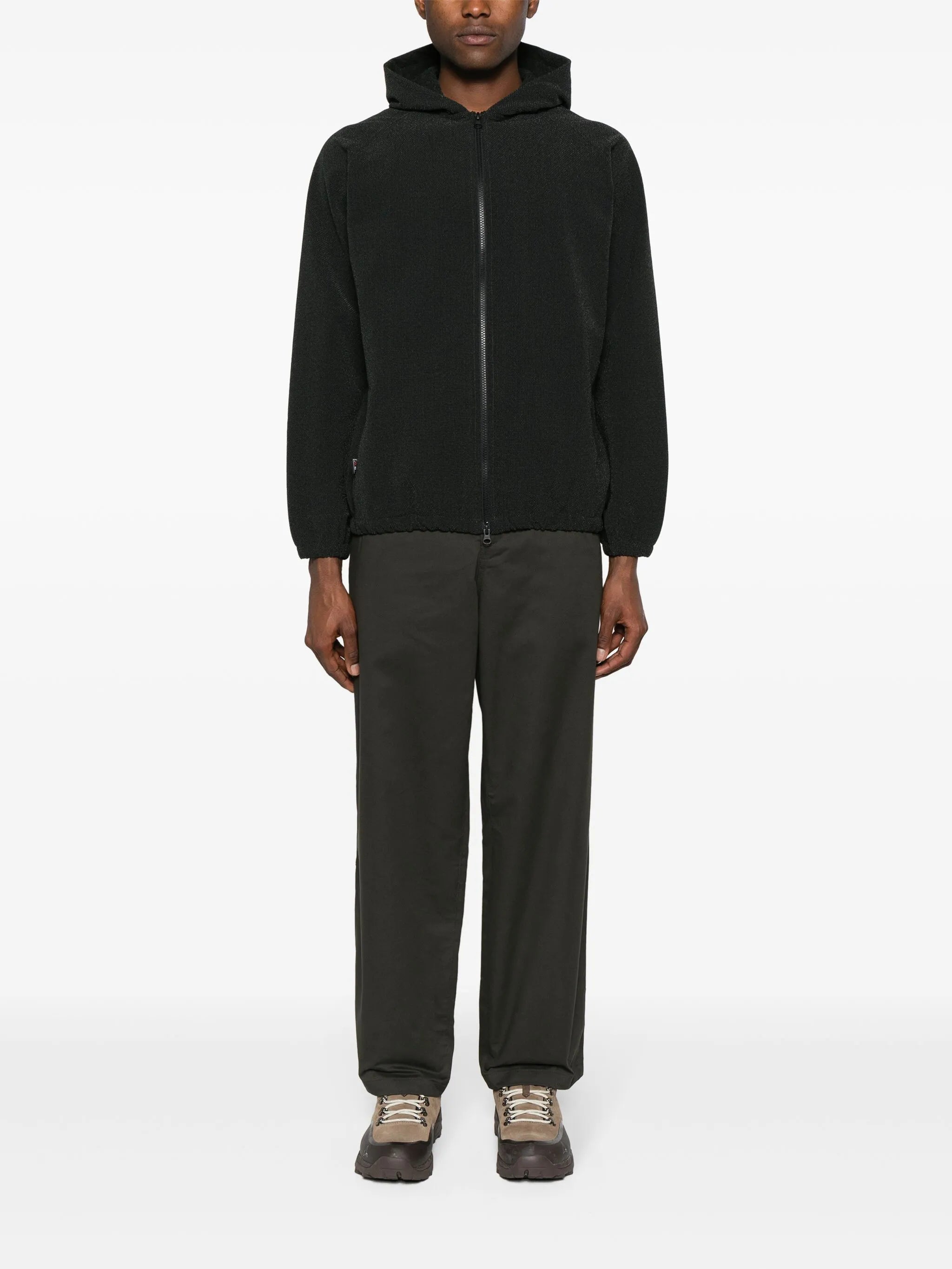 Folded Belt straight trousers
