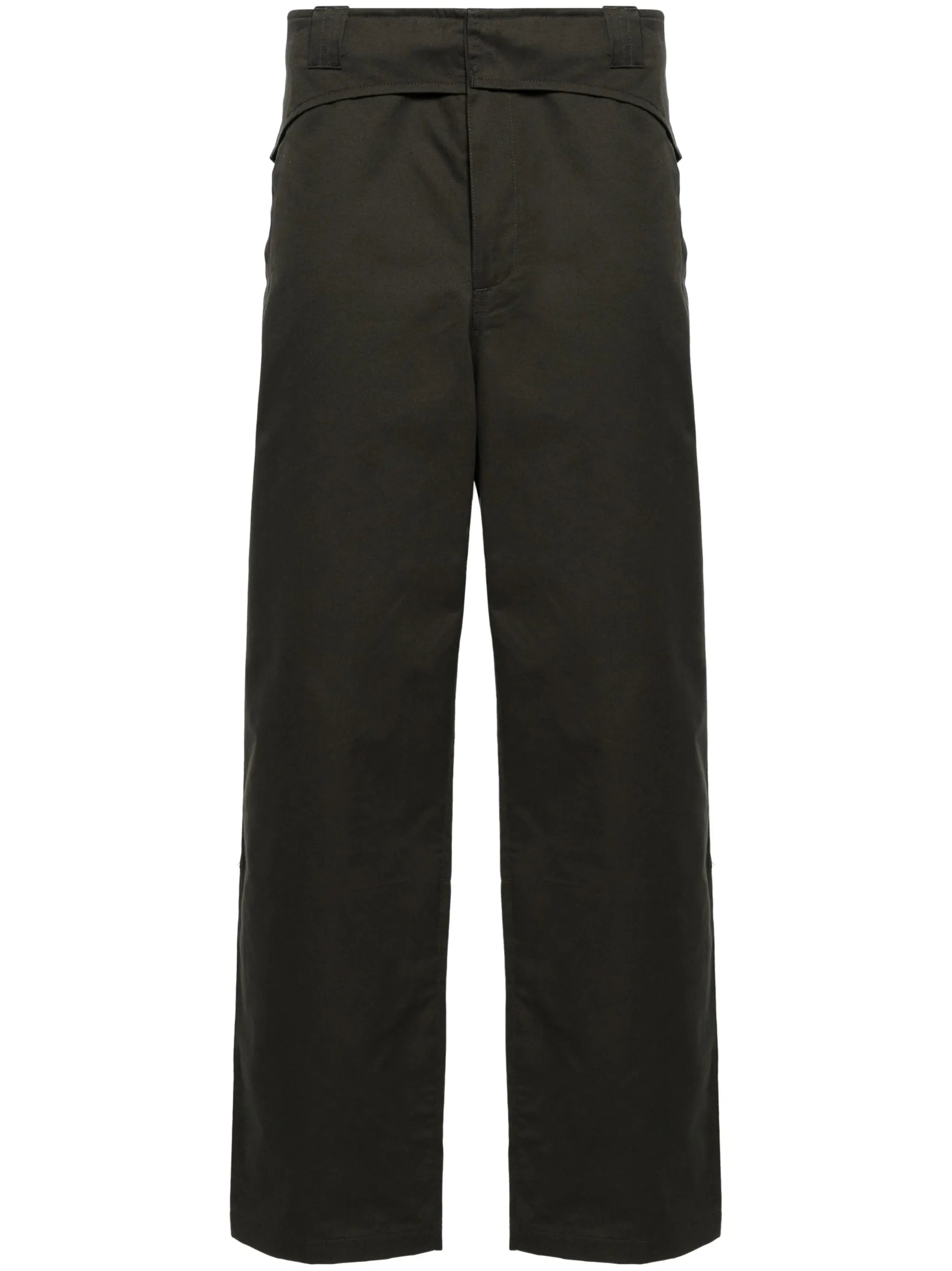 Folded Belt straight trousers