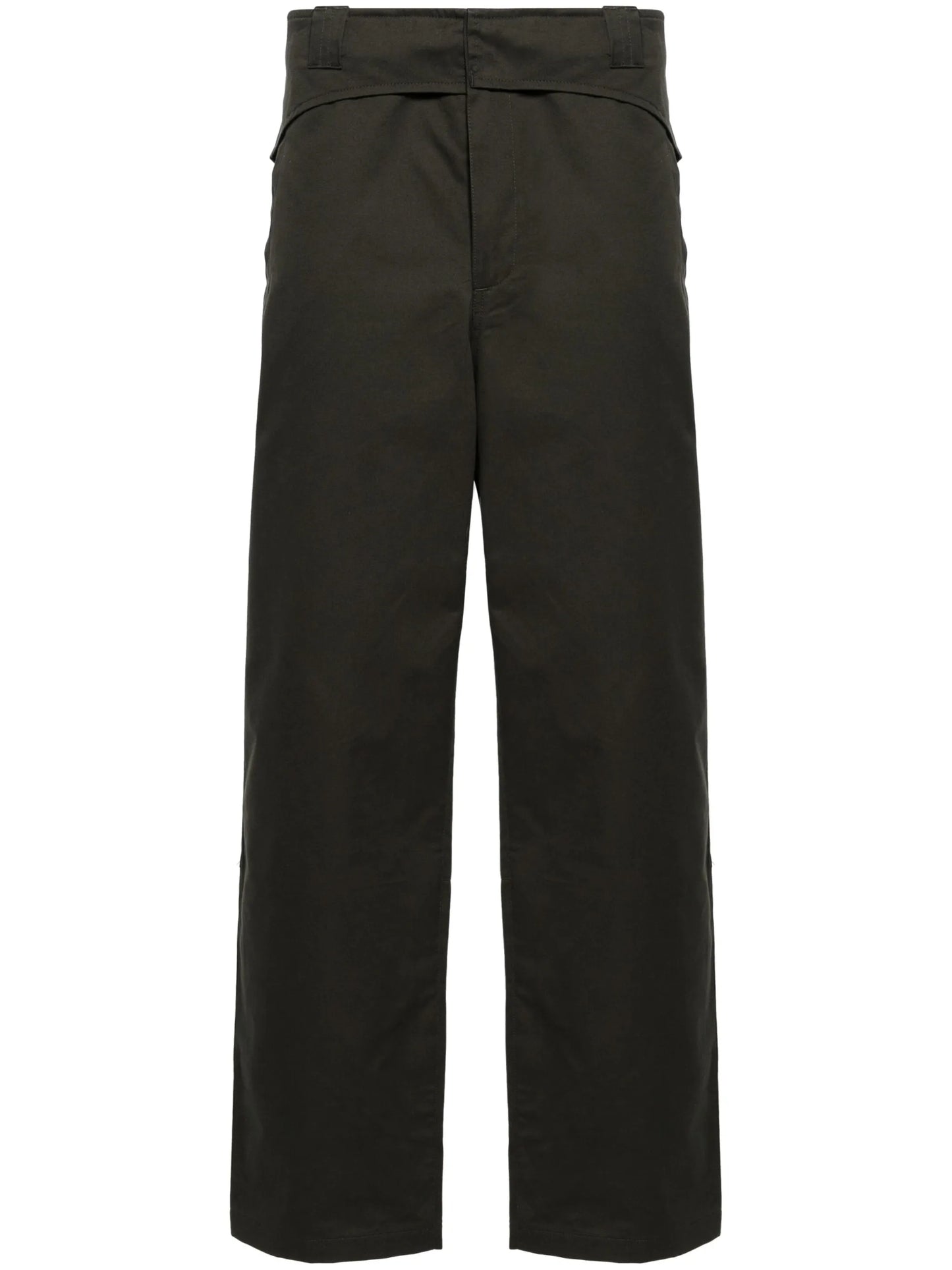 Folded Belt straight trousers
