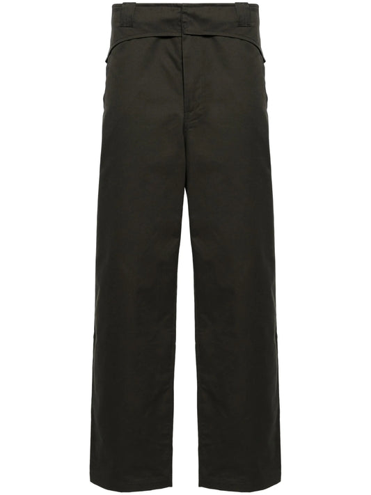 Folded Belt straight trousers