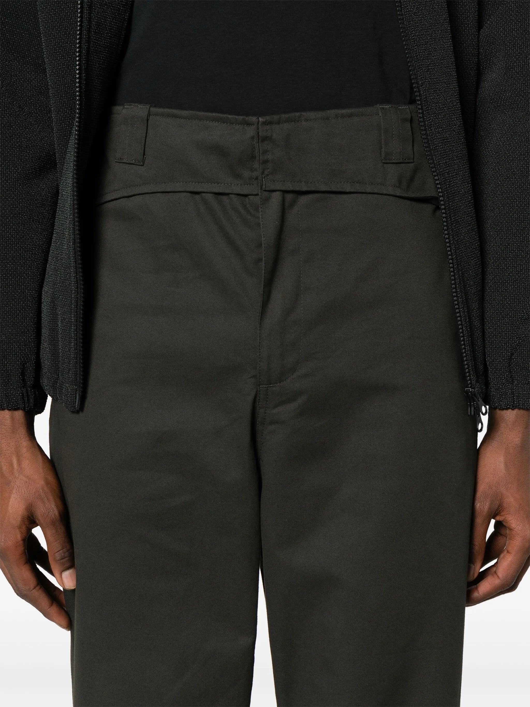 Folded Belt straight trousers
