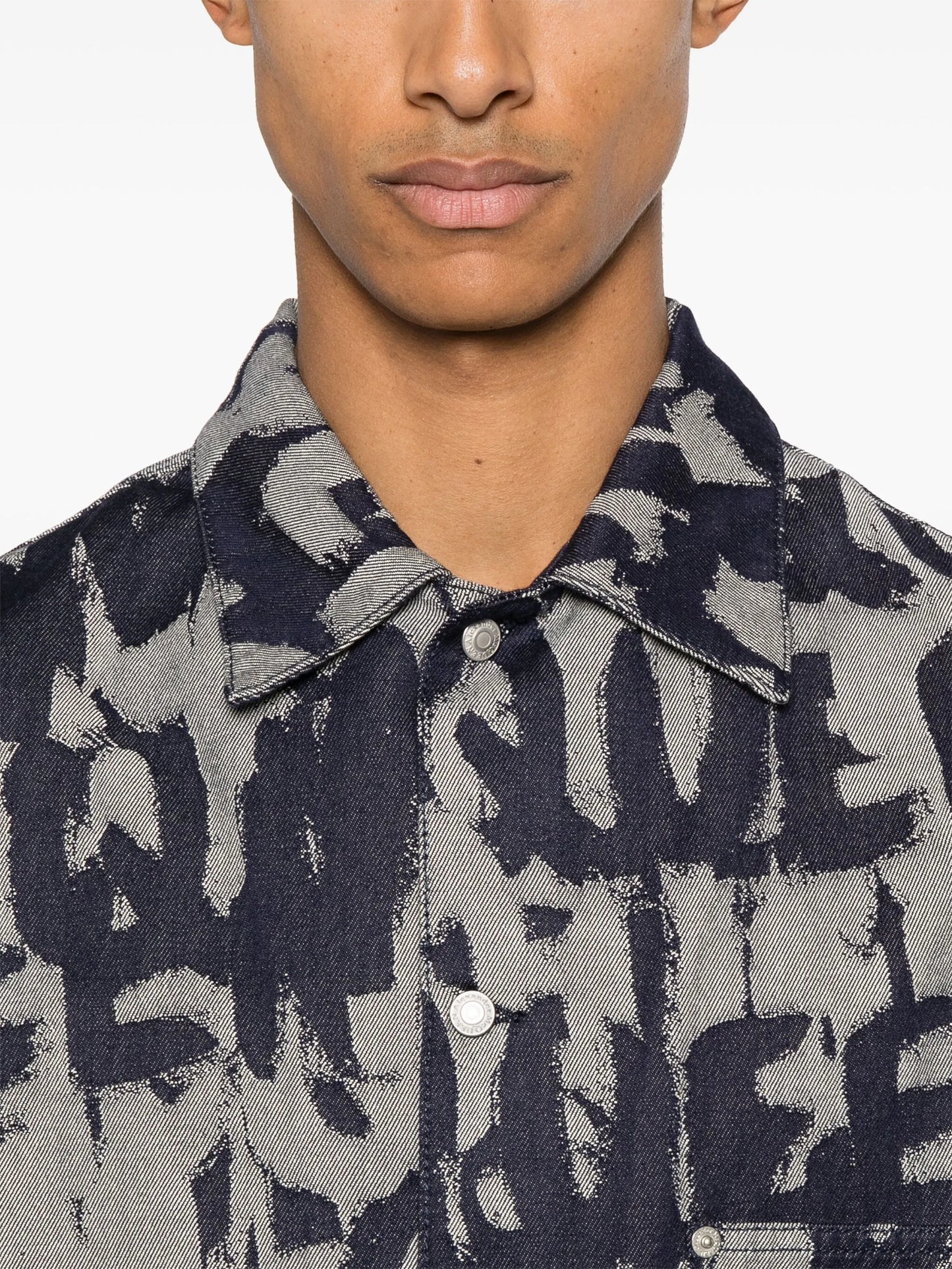 McQueen graffiti denim shirt