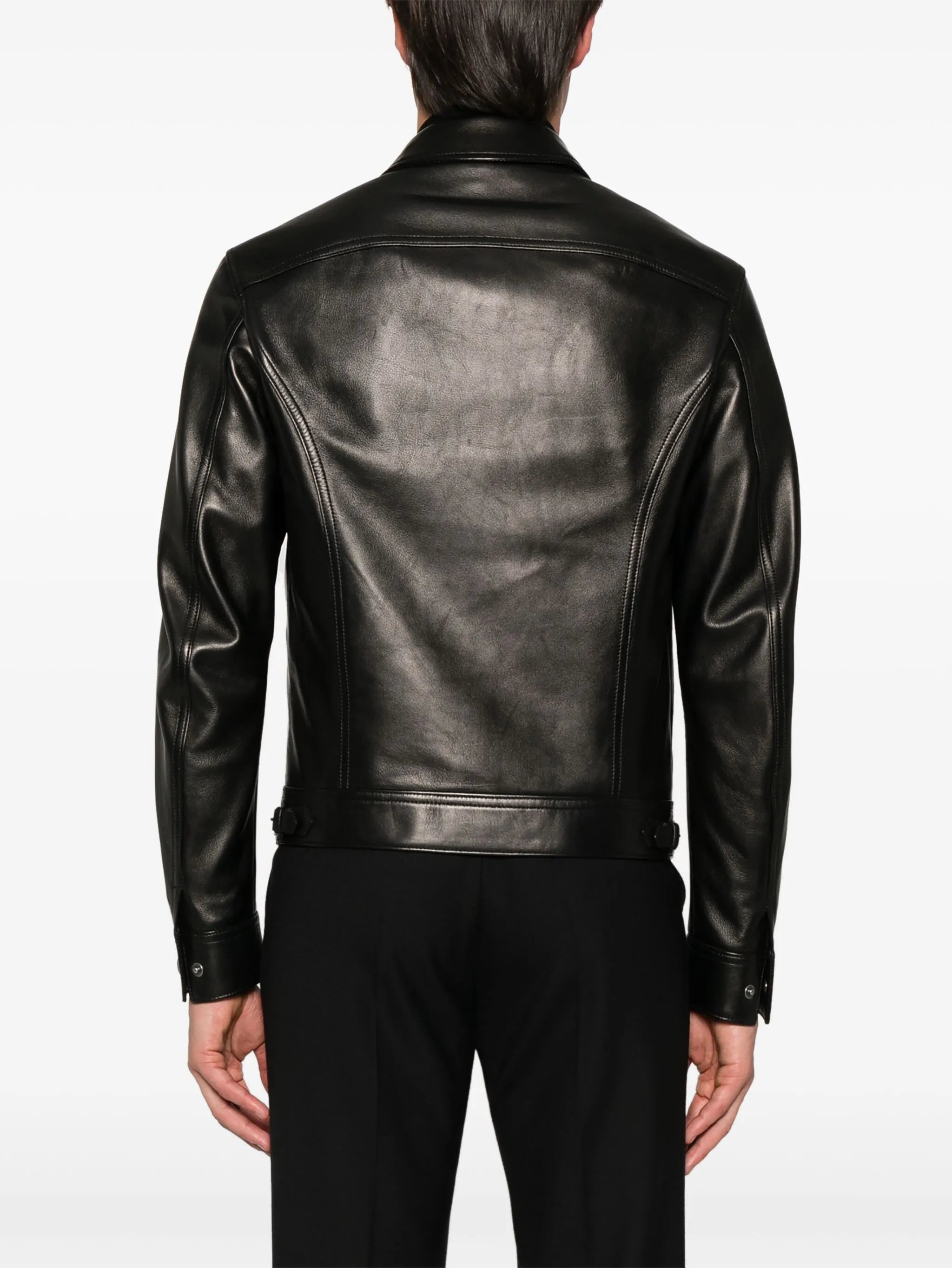 leather shirt jacket