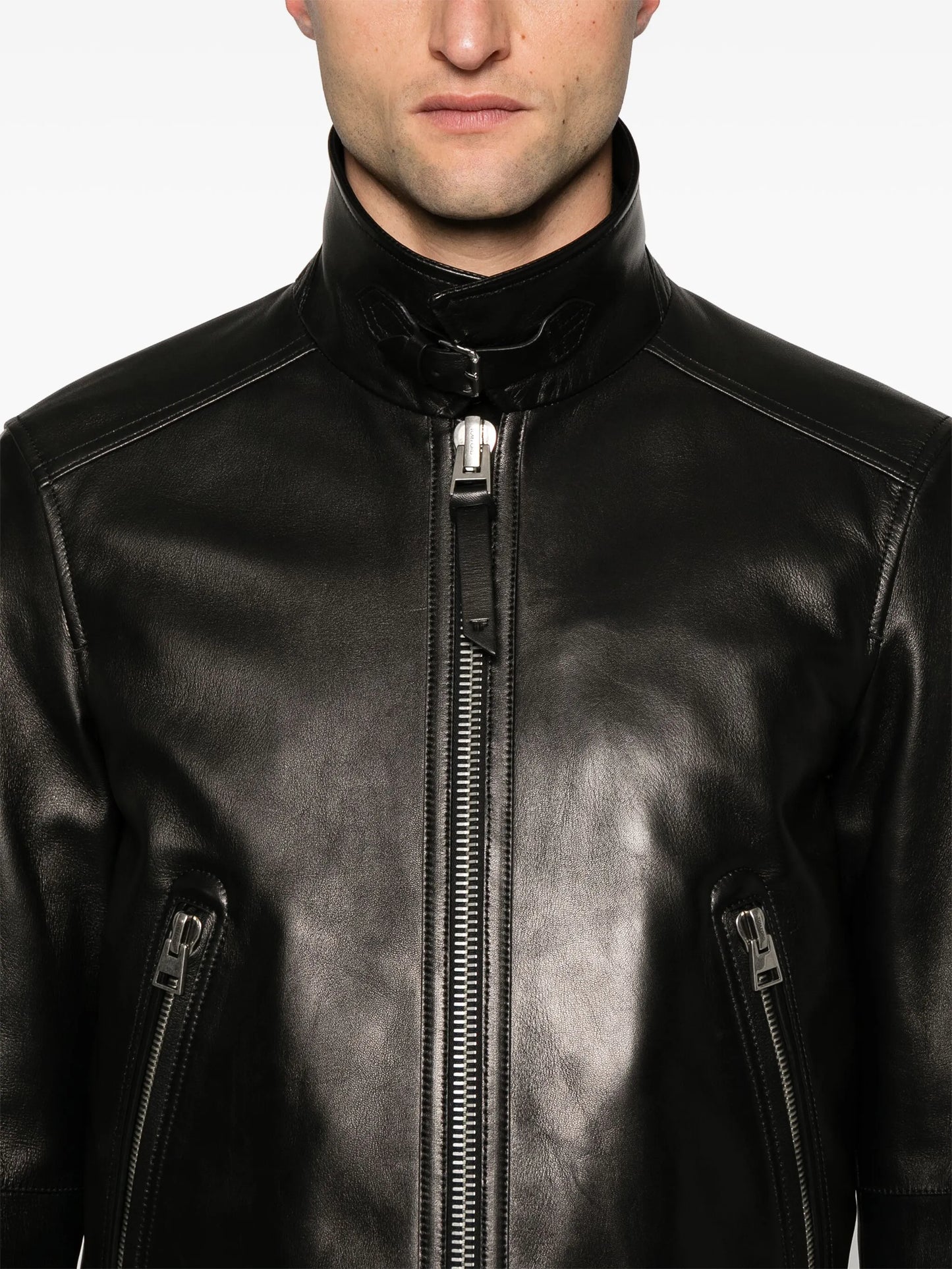 leather shirt jacket