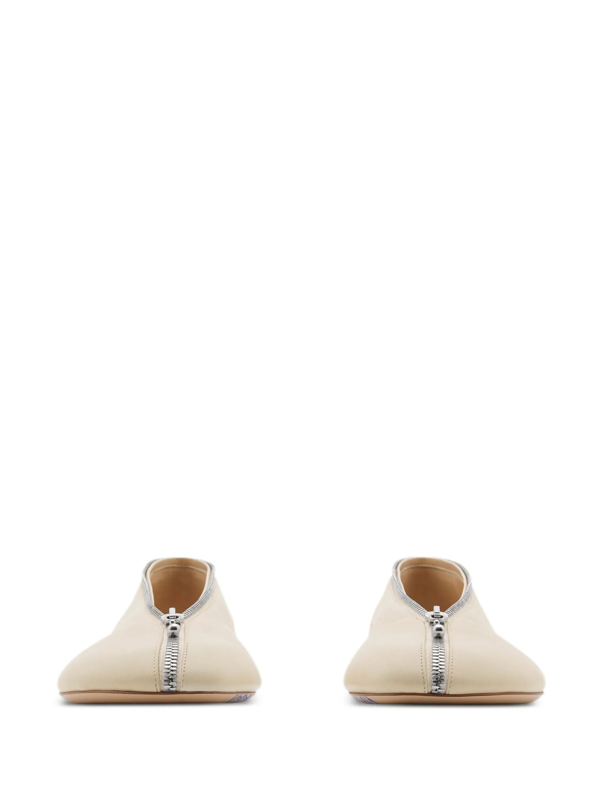 Sadler Zip leather ballerina shoes
