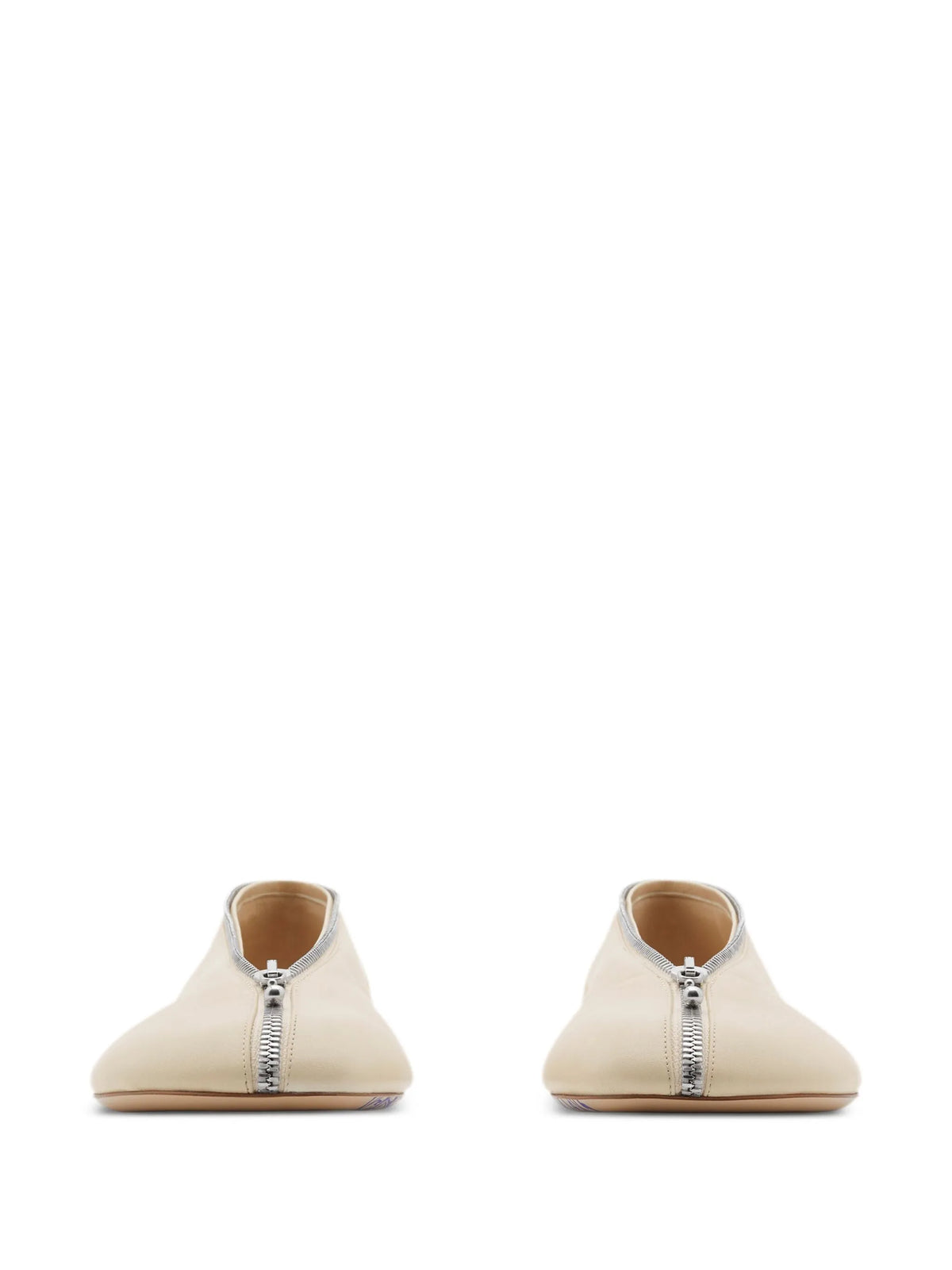 Sadler Zip leather ballerina shoes