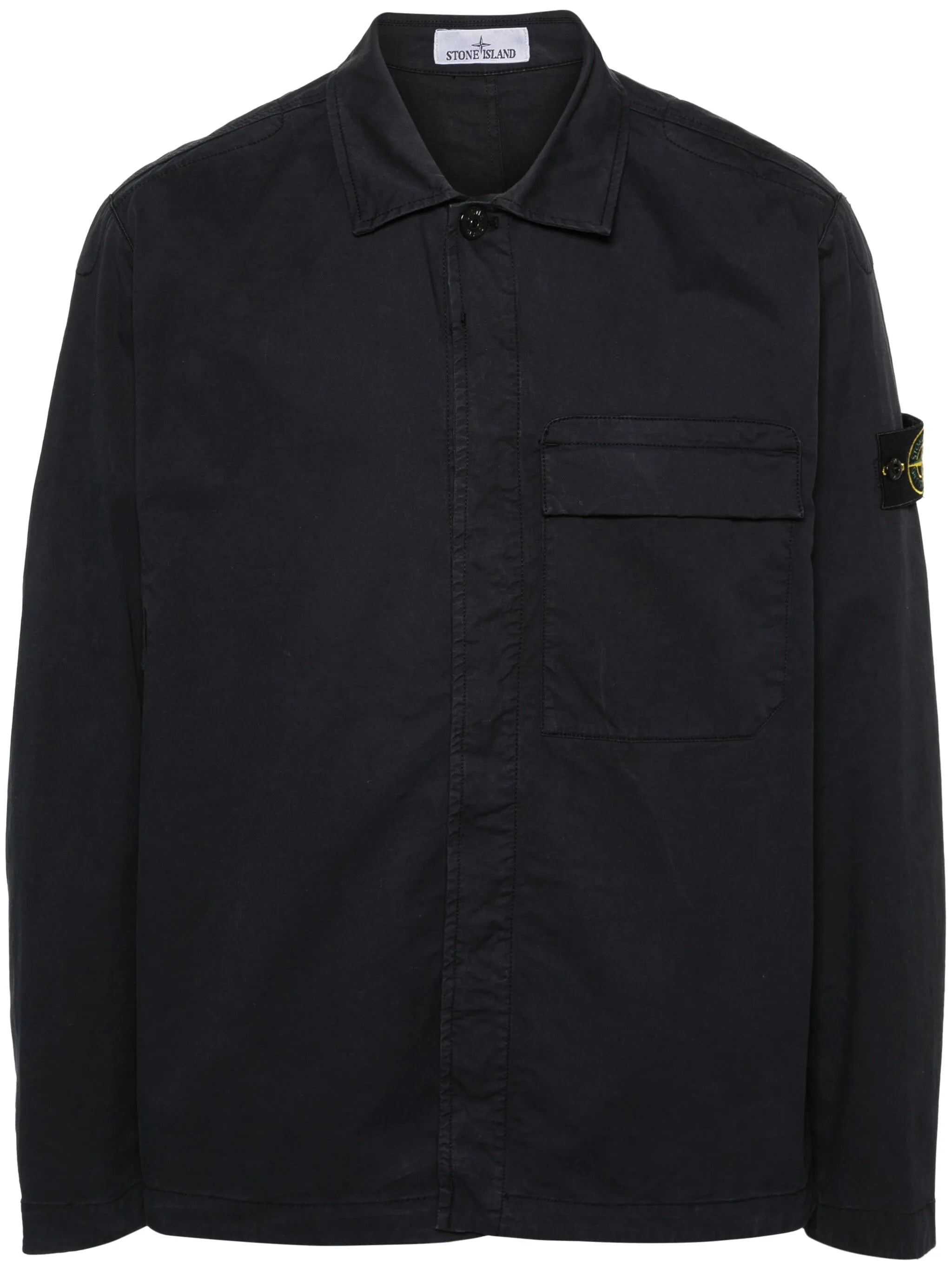 Compass-badge shirt jacket
