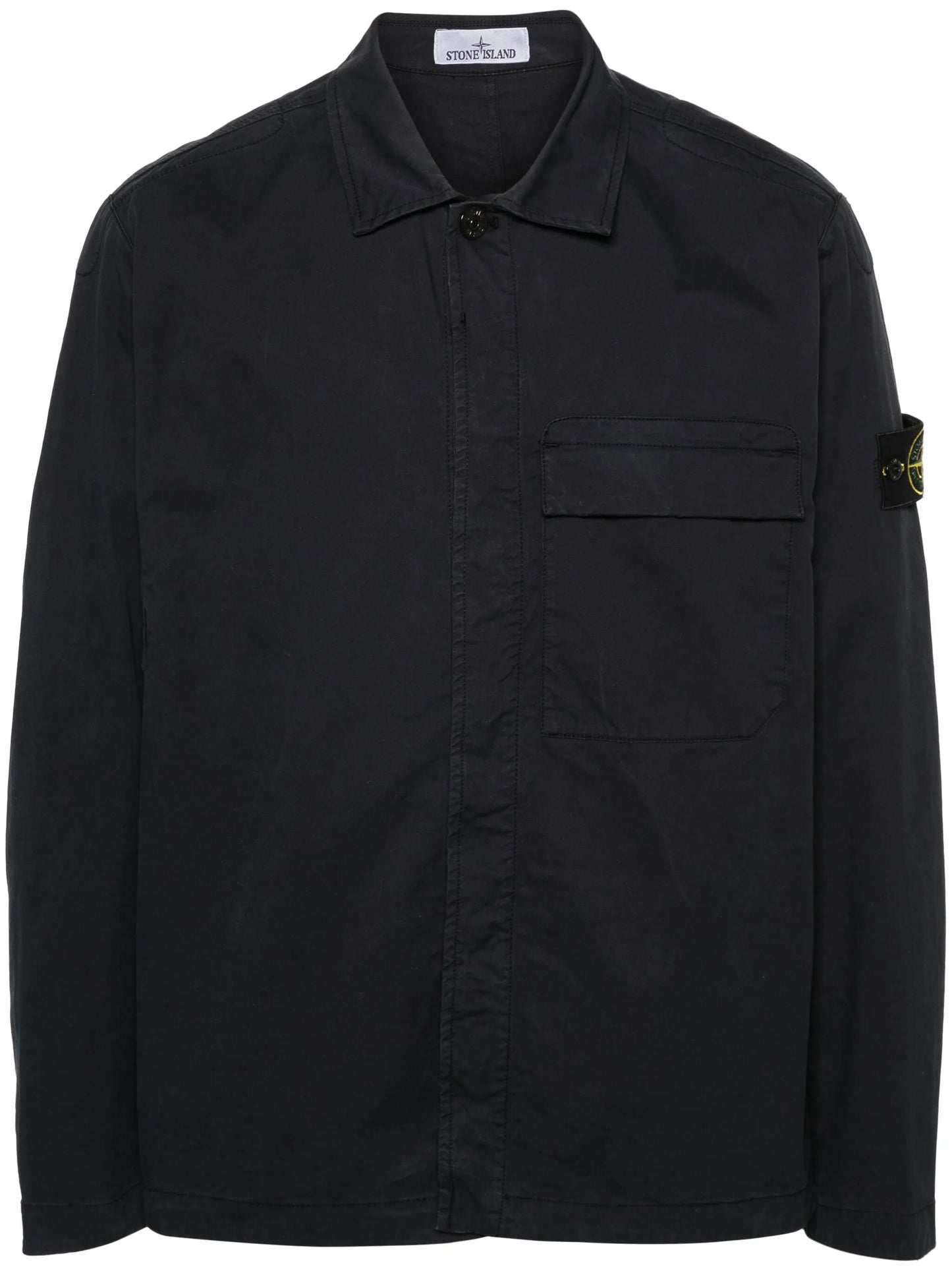 Compass-badge shirt jacket