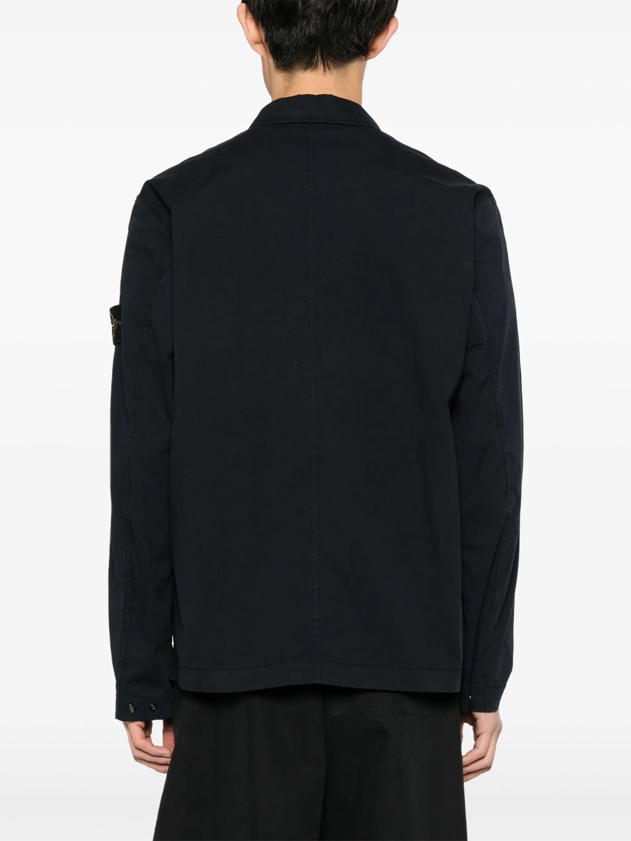 Compass-badge shirt jacket
