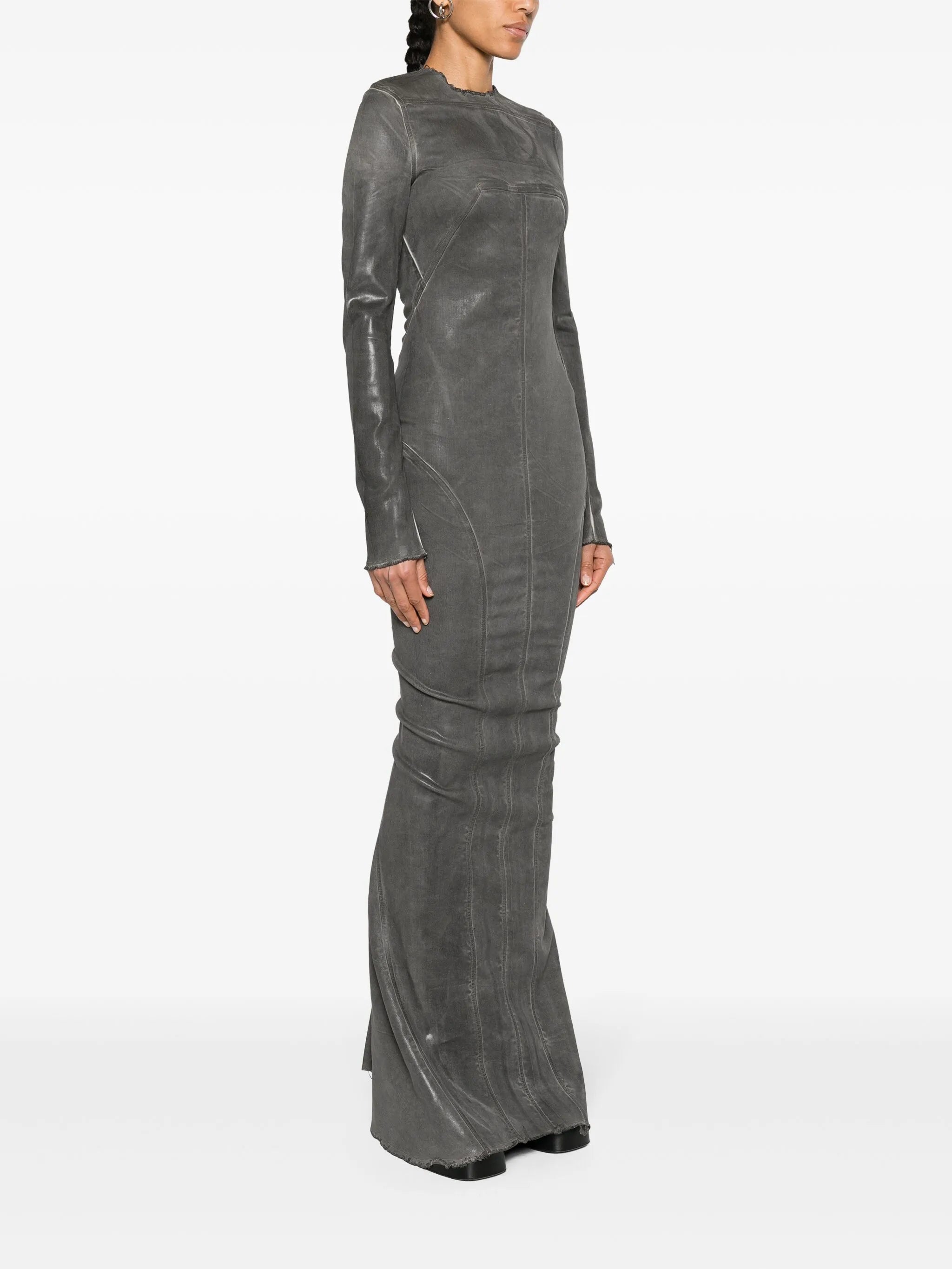 Edfu Al washed-denim gown