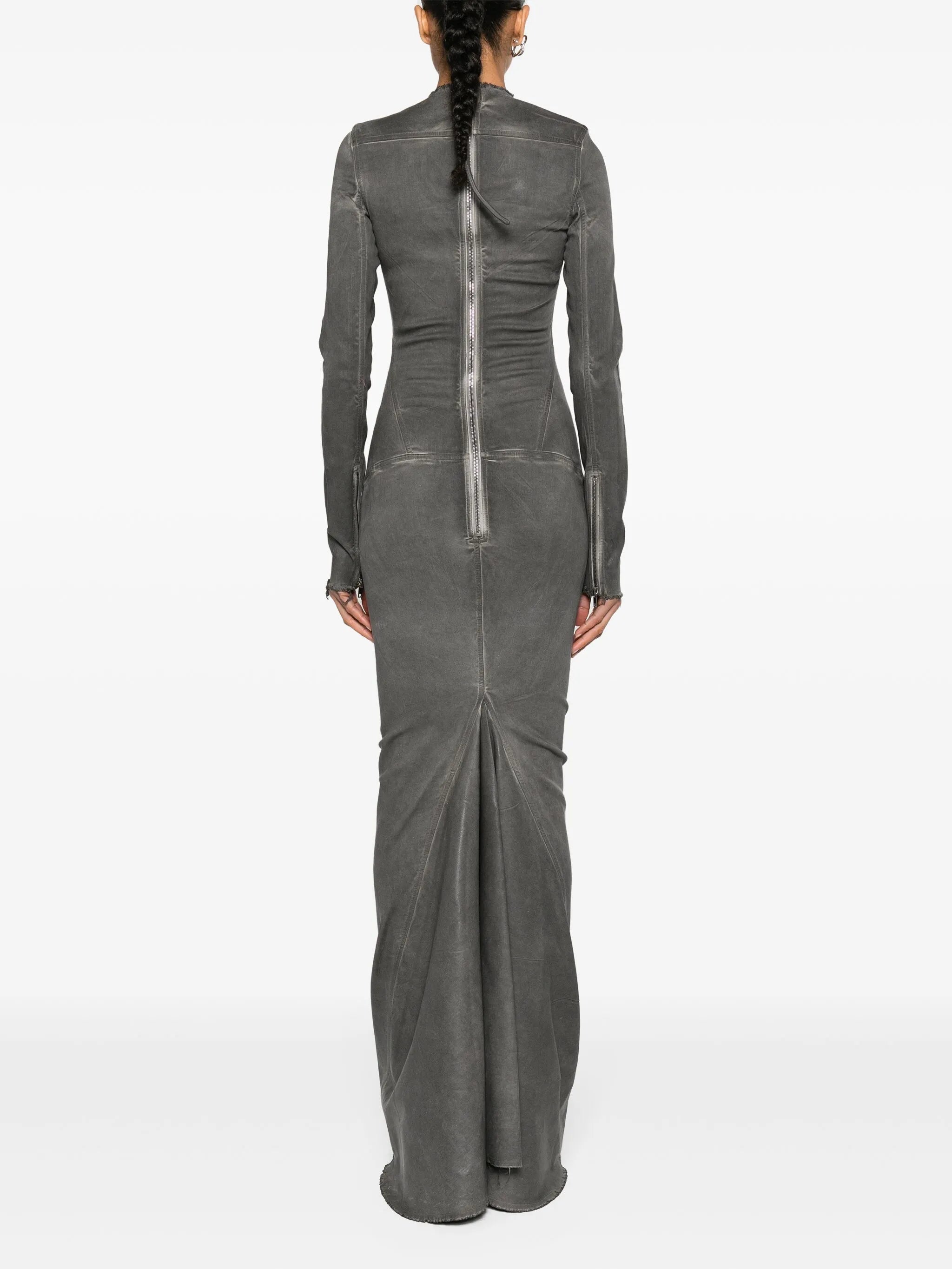 Edfu Al washed-denim gown