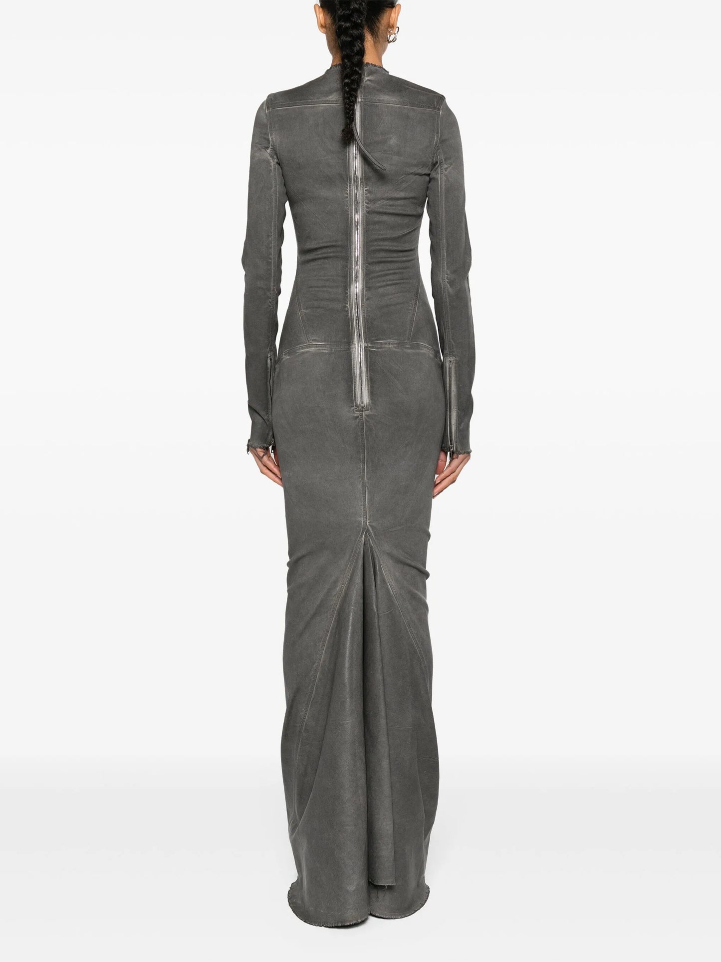 Edfu Al washed-denim gown