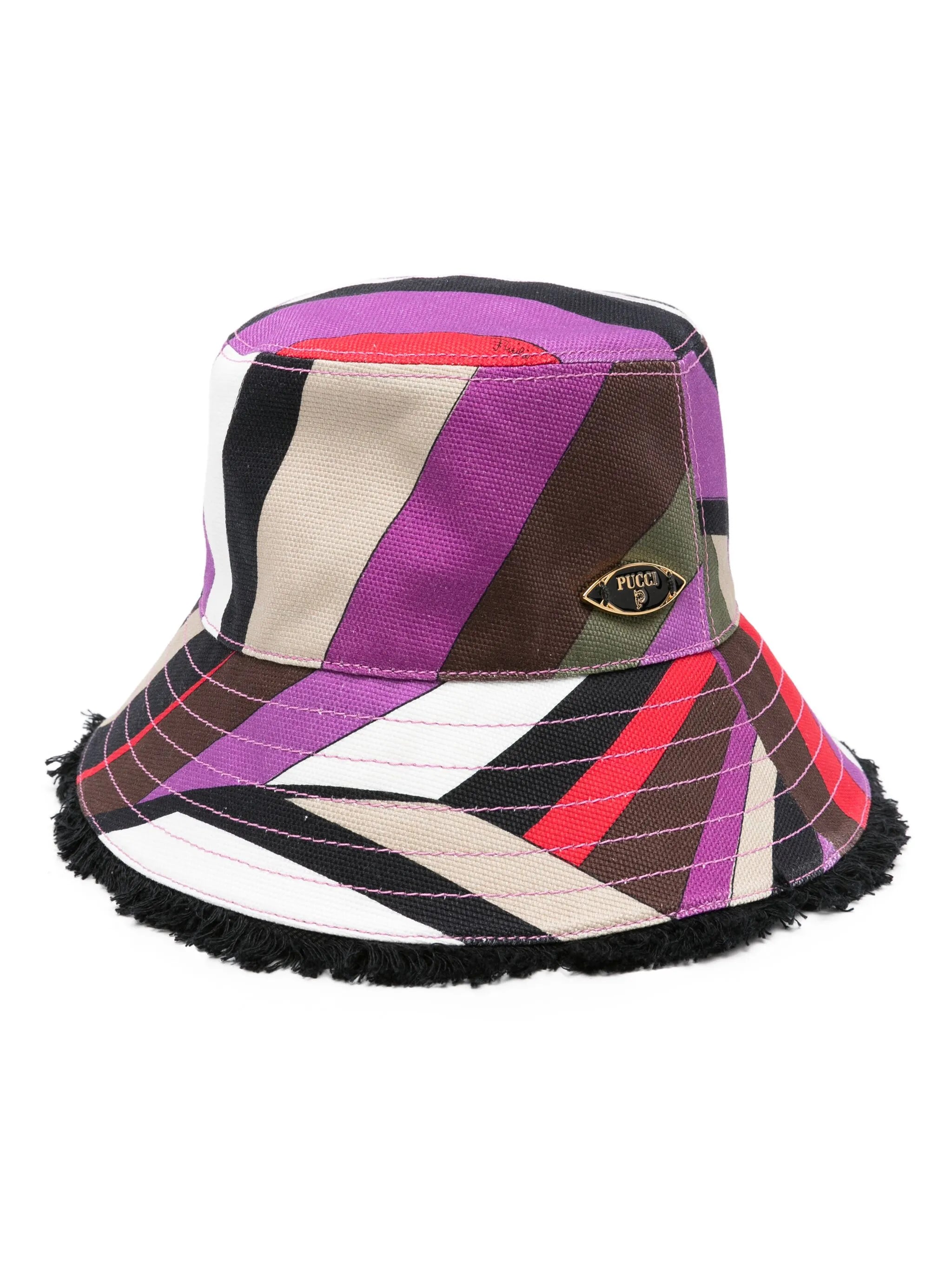 Iride-print bucket hat
