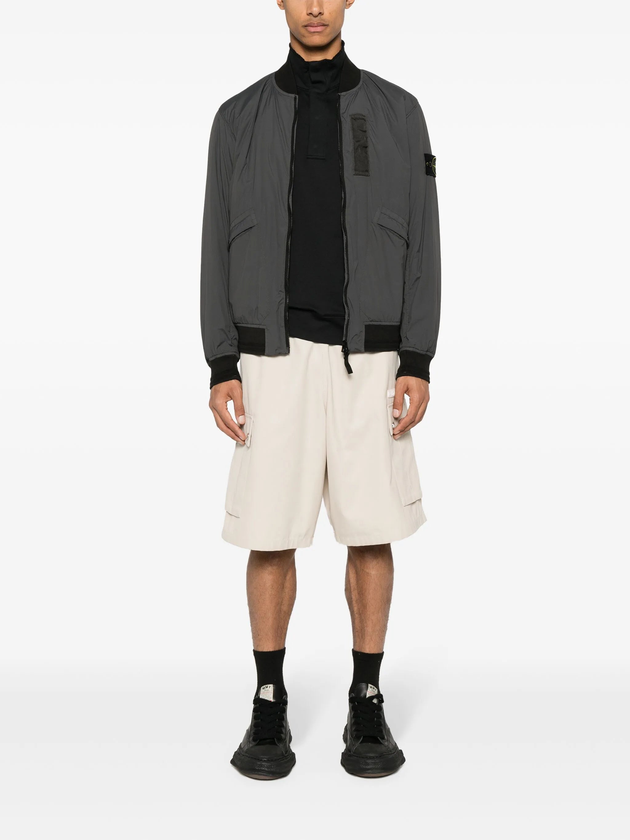 Compass-badge bomber jacket