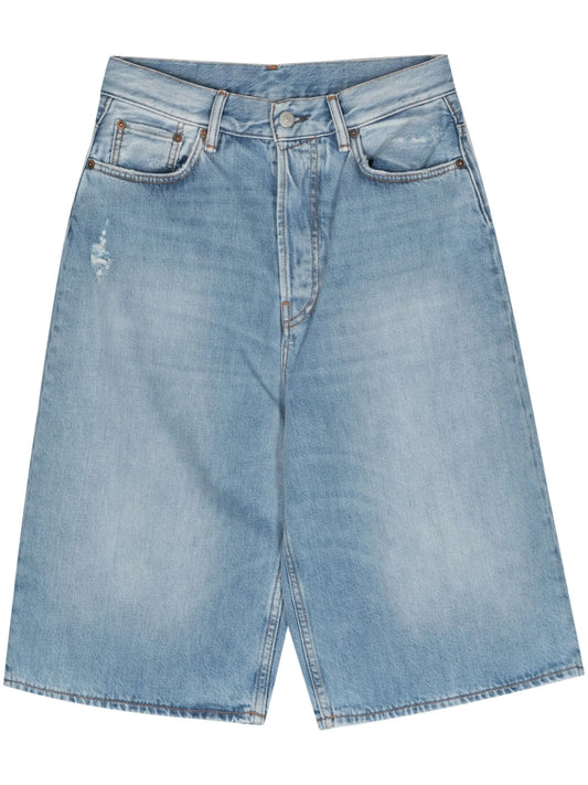 high-rise denim shorts