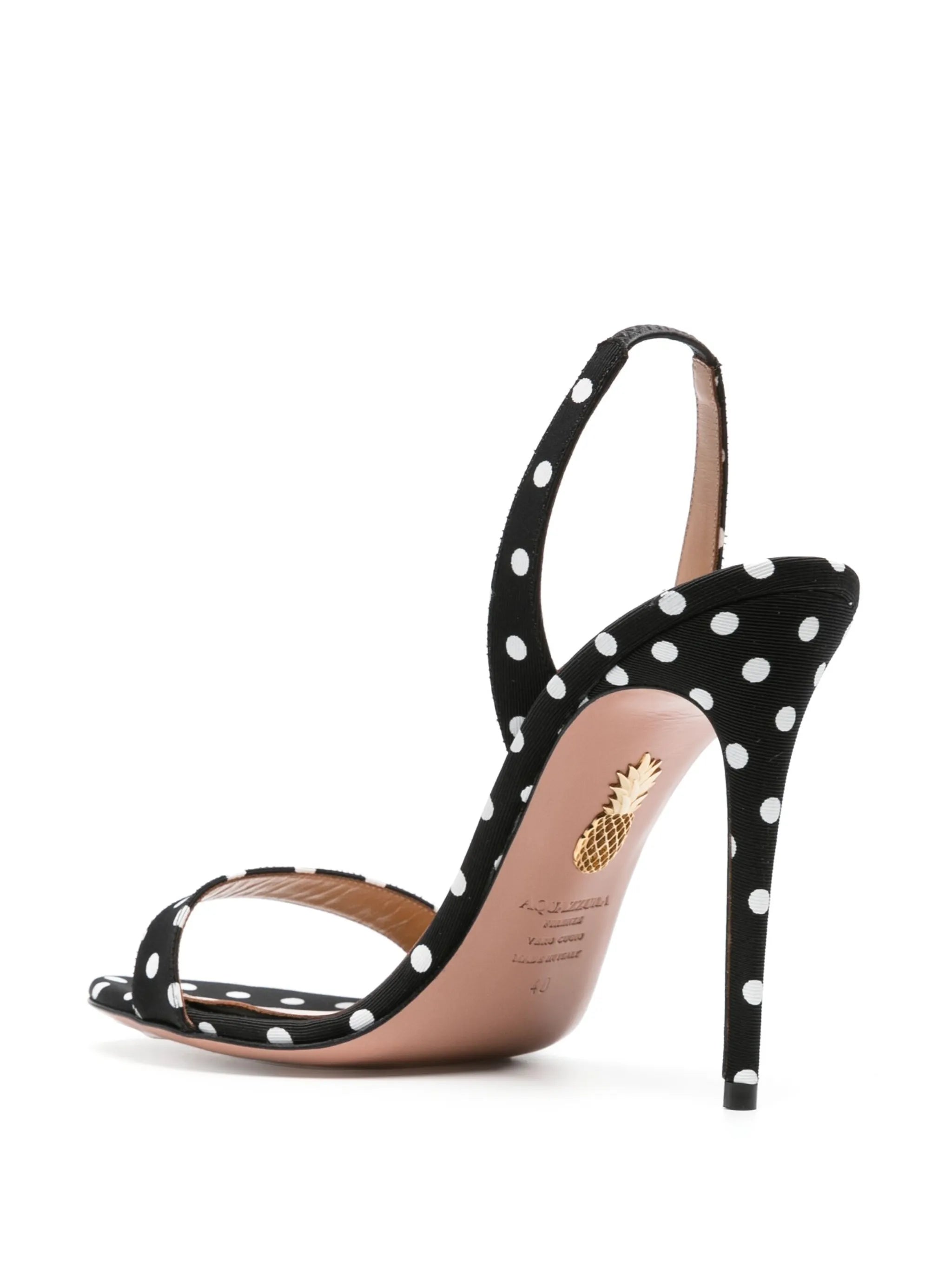 So Nude 105mm polka dot sandals